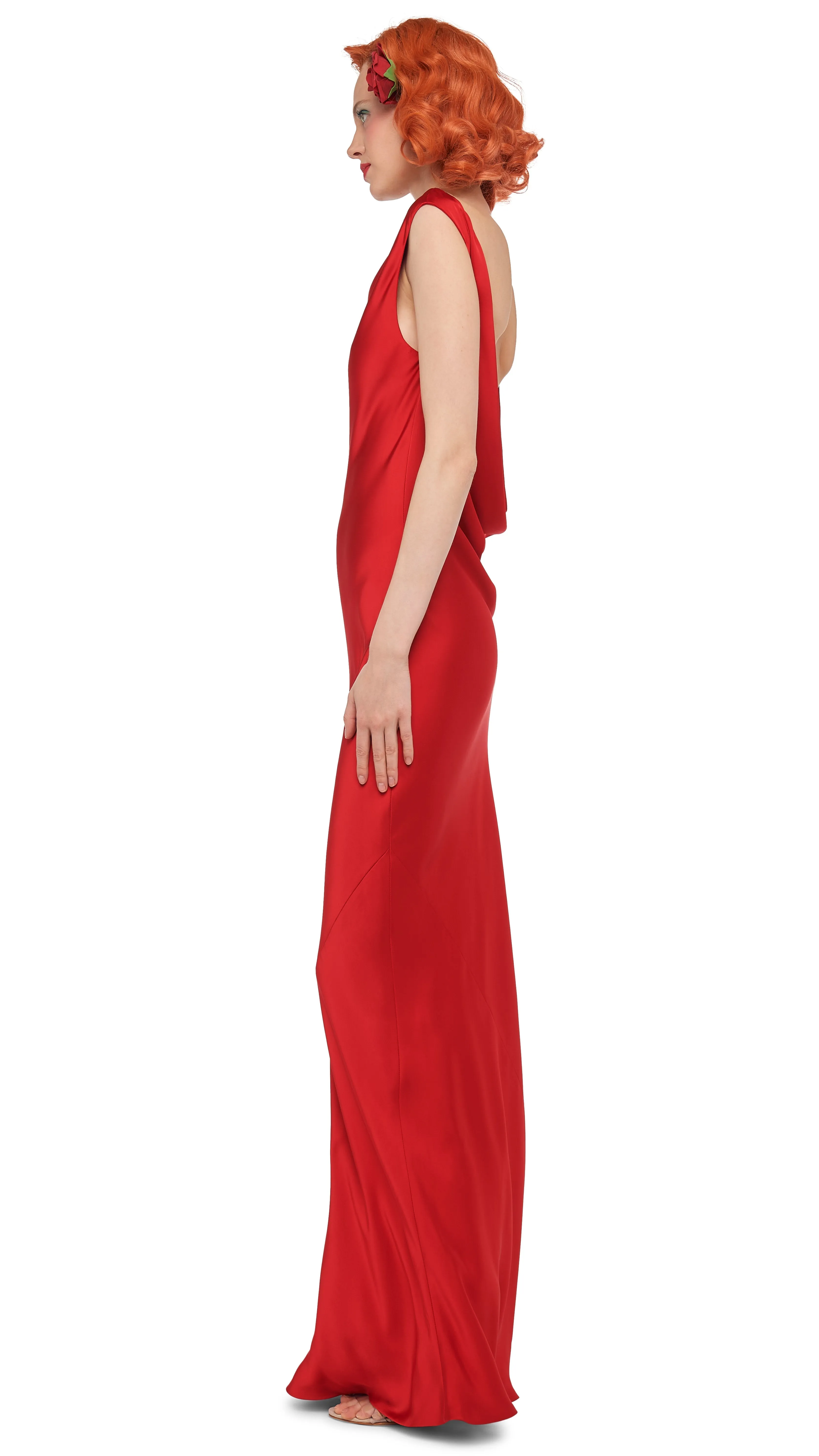 SLEEVELESS LOW BACK DRAPE GOWN sold by Norma Kamali product image thumbnail 2