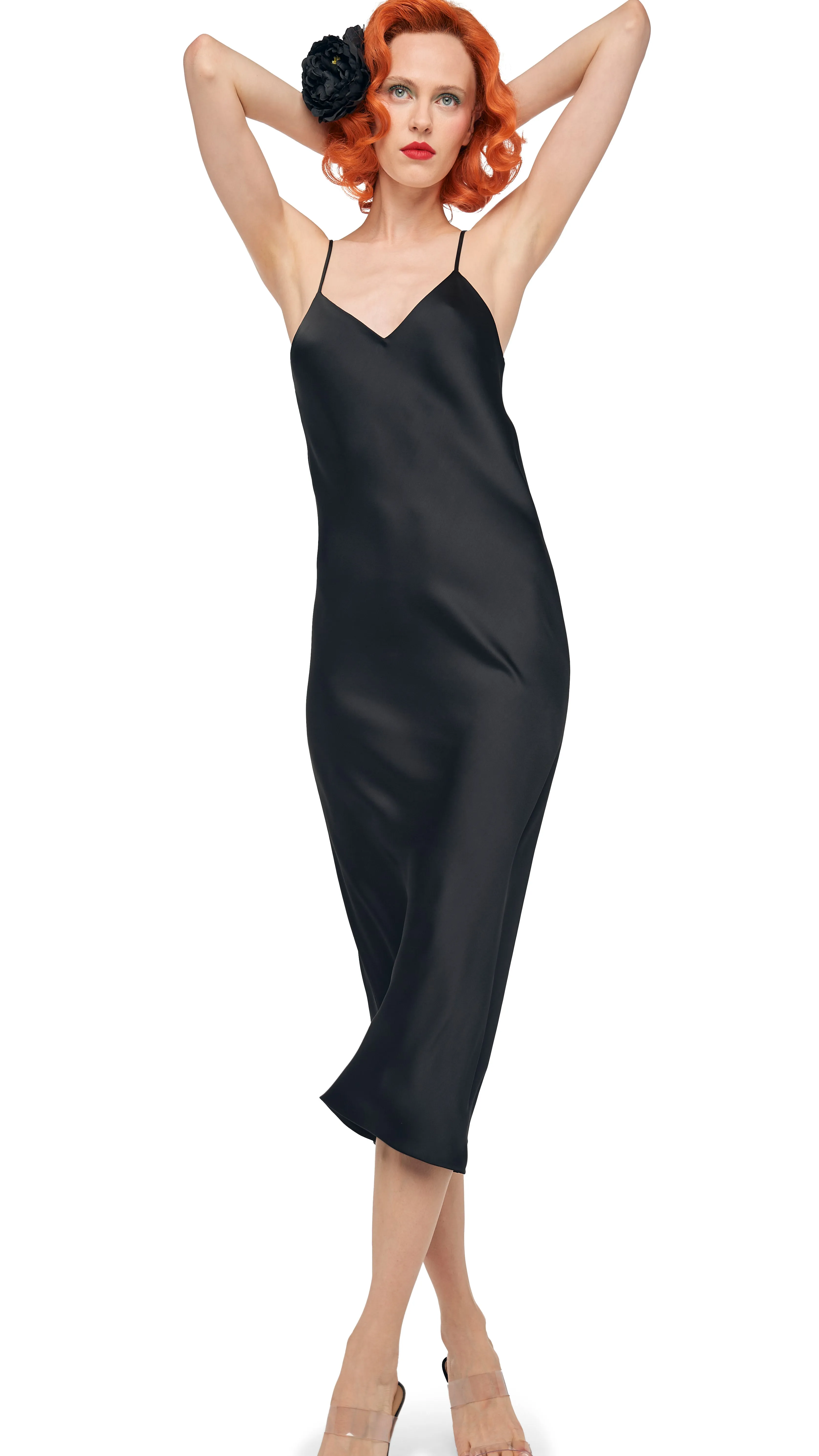 BIAS SLIP DRESS TO MIDCALF sold by Norma Kamali product image thumbnail 4