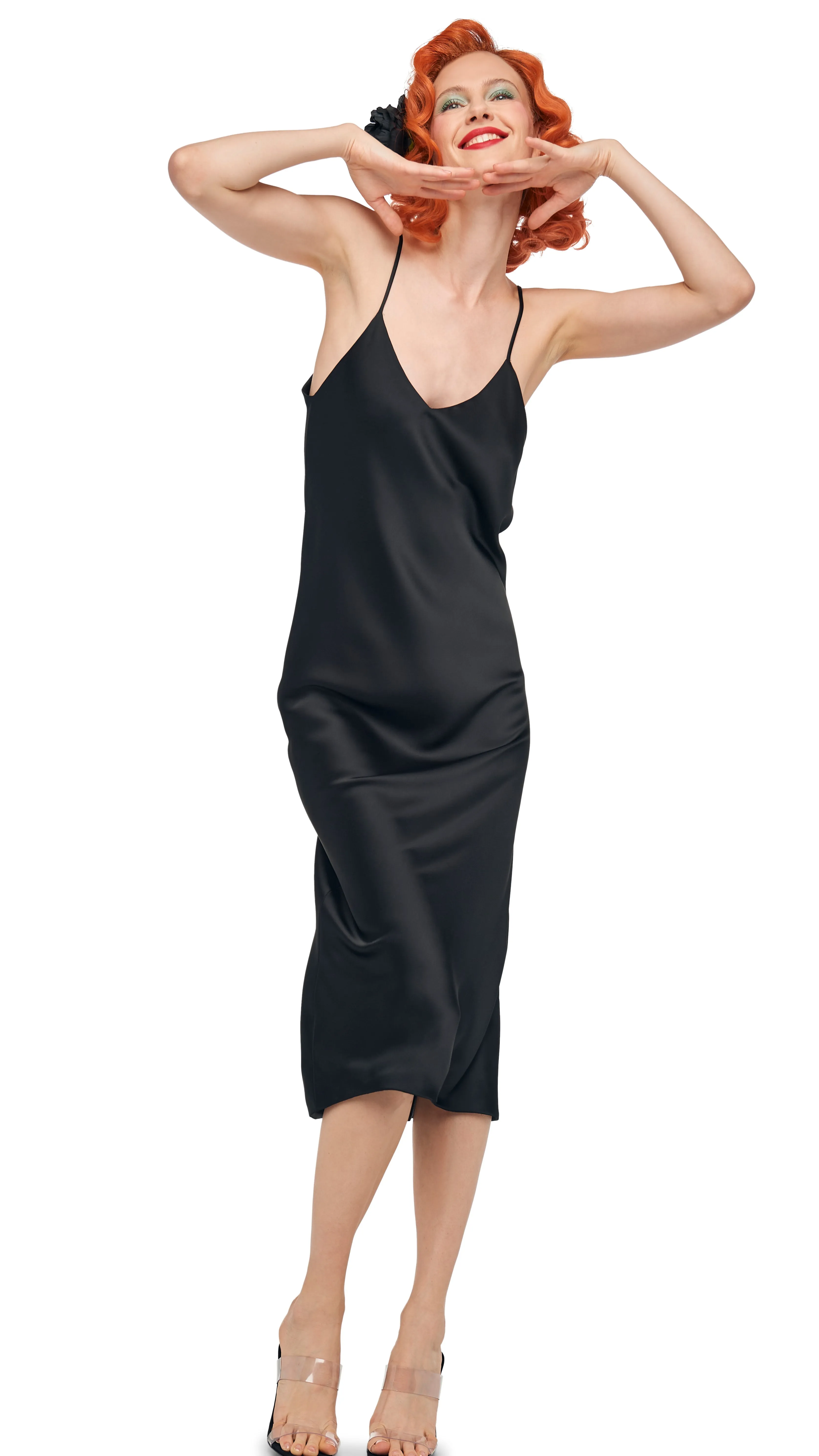 BIAS SLIP DRESS TO MIDCALF sold by Norma Kamali product image thumbnail 5