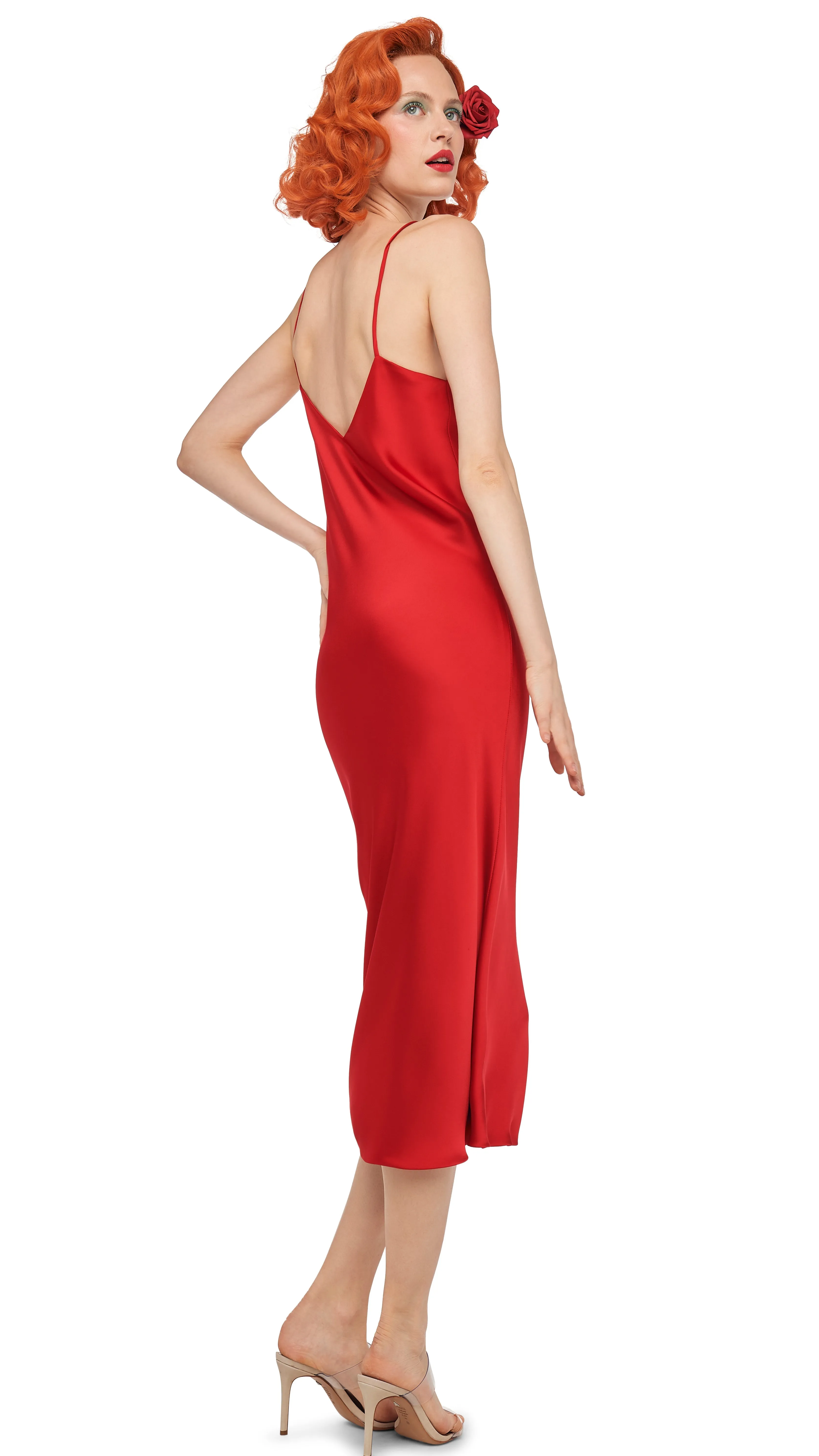 BIAS SLIP DRESS TO MIDCALF sold by Norma Kamali product image thumbnail 5