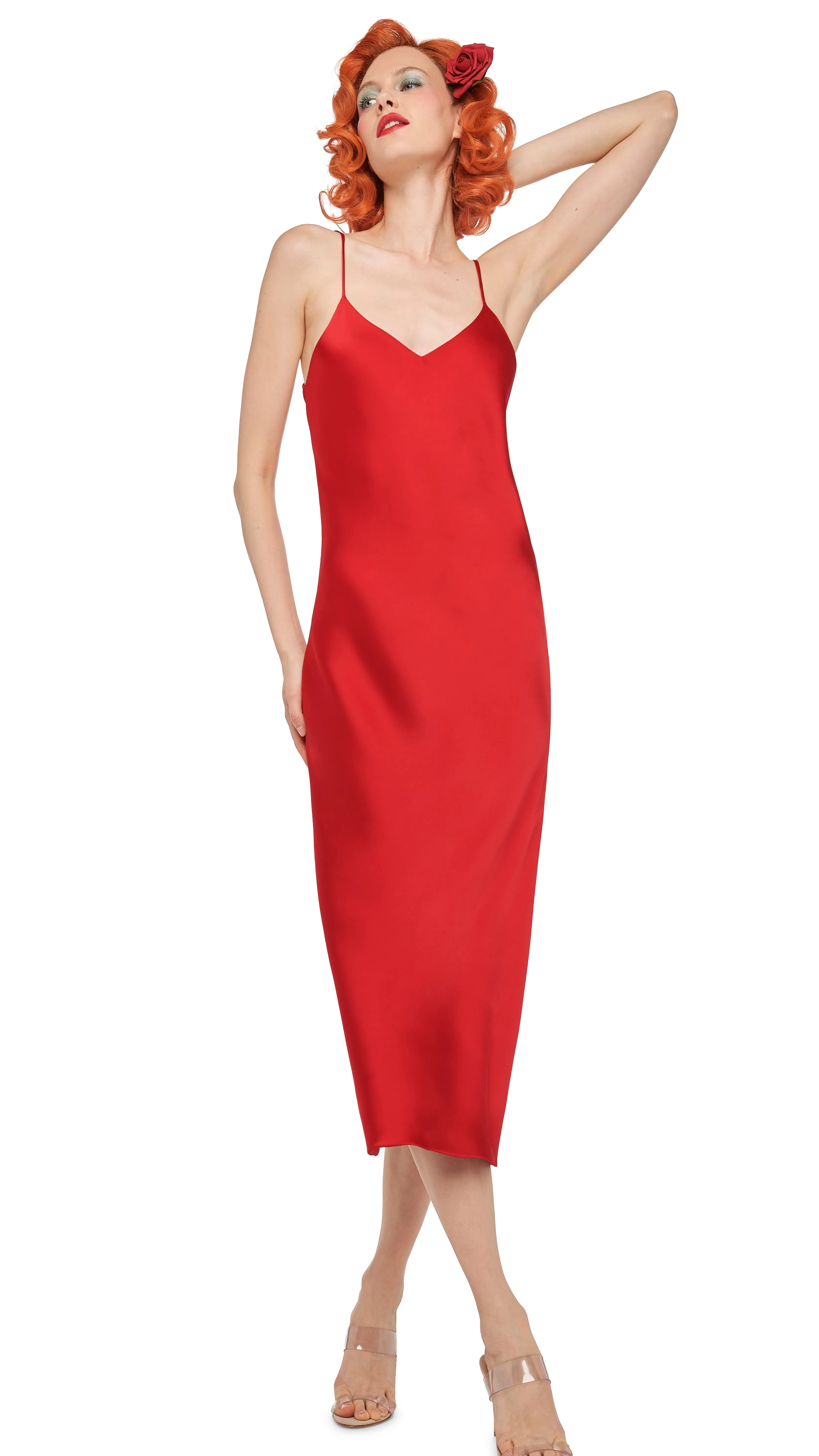 BIAS SLIP DRESS TO MIDCALF sold by Norma Kamali product image thumbnail 4