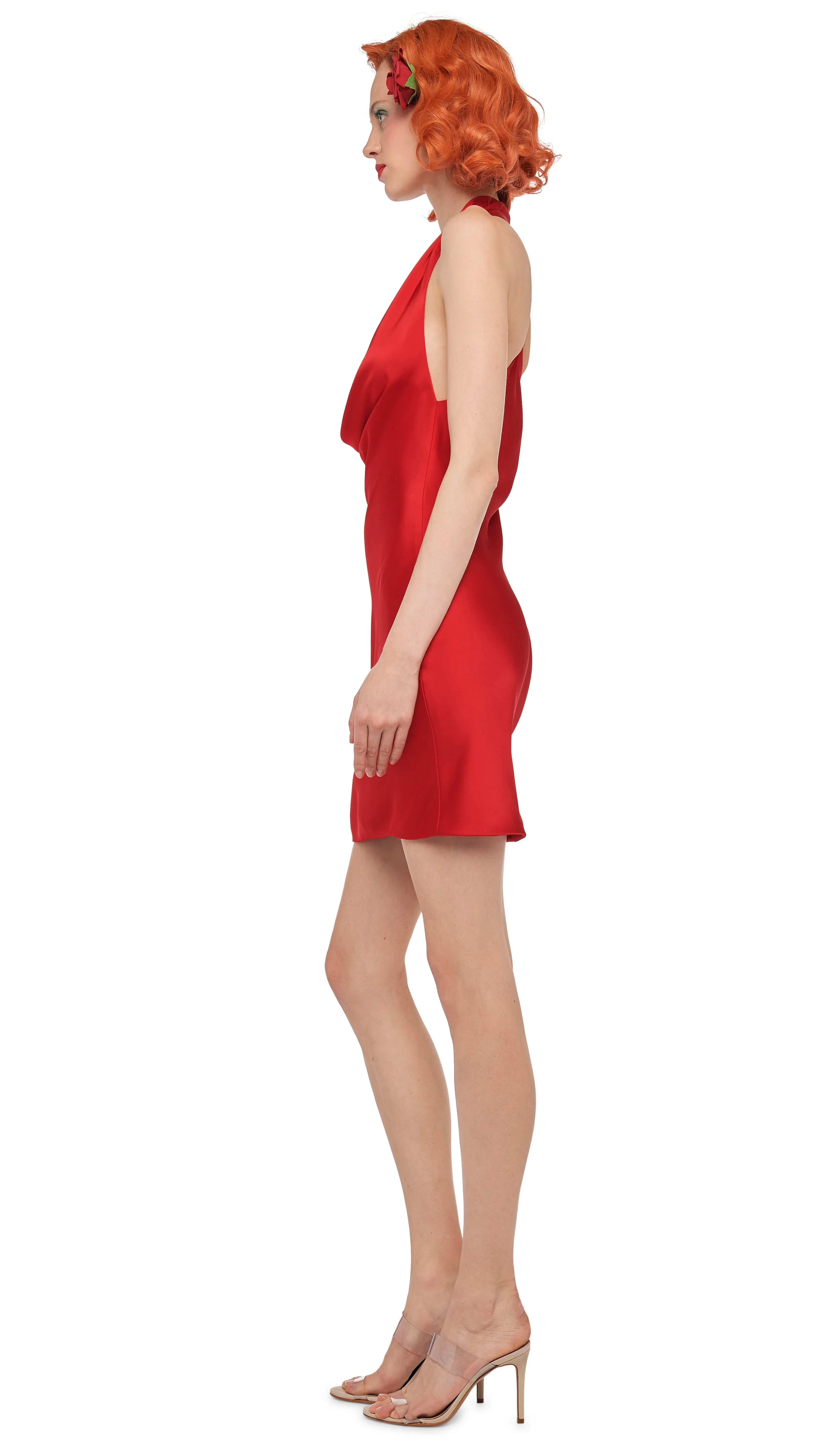 HALTER DRAPE MINI DRESS sold by Norma Kamali product image thumbnail 2
