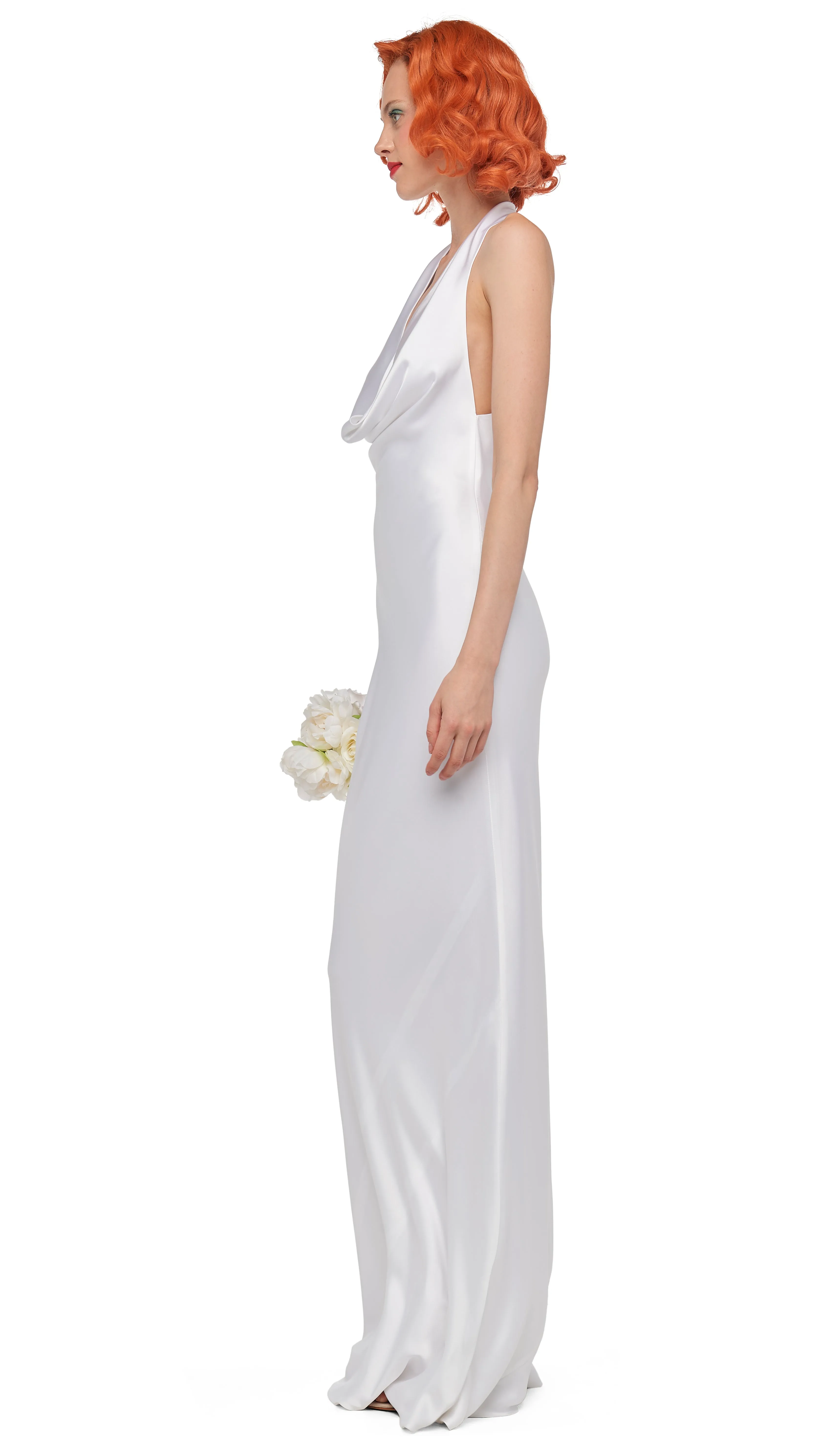 HALTER DRAPE BIAS GOWN sold by Norma Kamali product image thumbnail 2