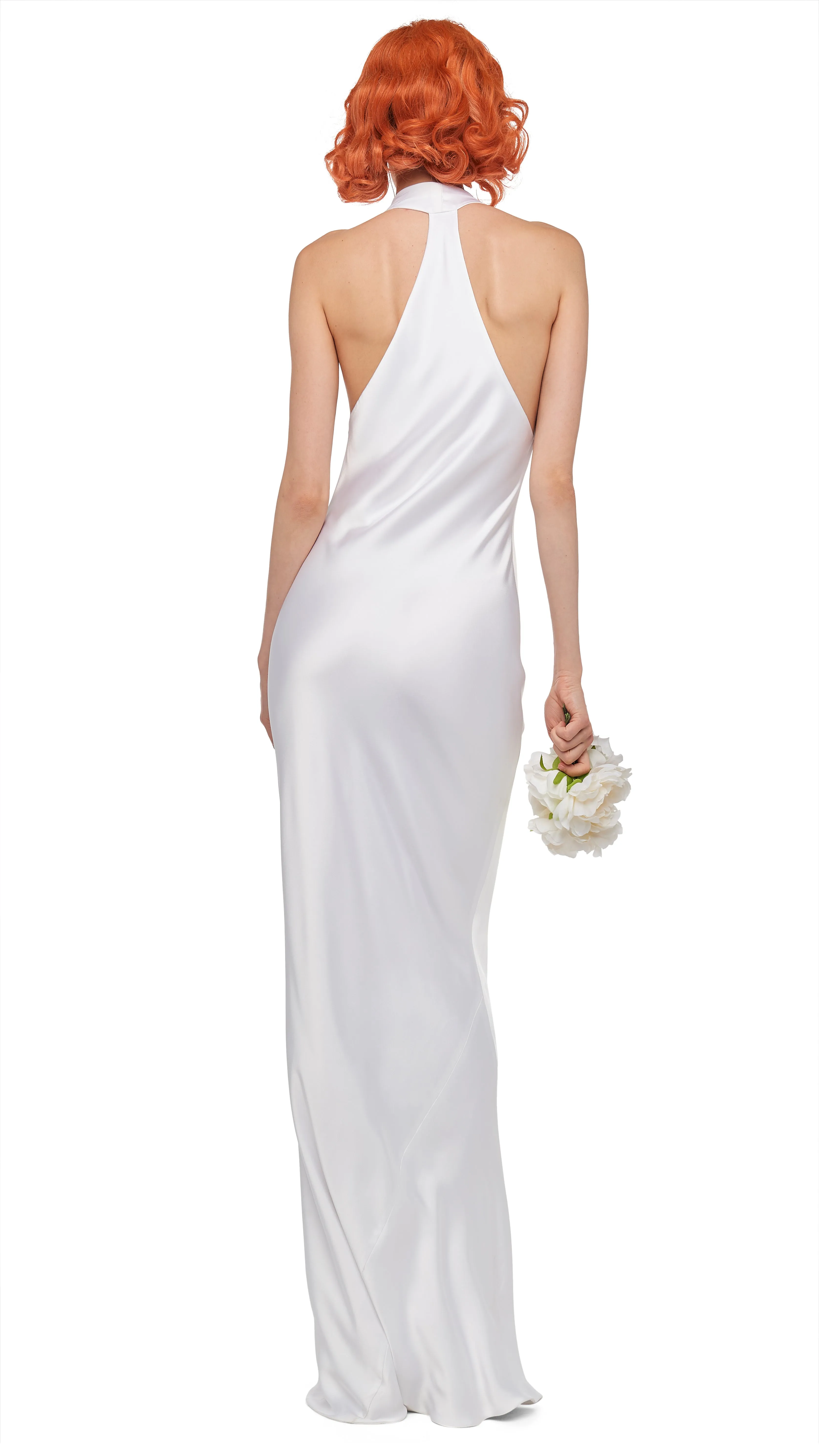 HALTER DRAPE BIAS GOWN sold by Norma Kamali product image thumbnail 3