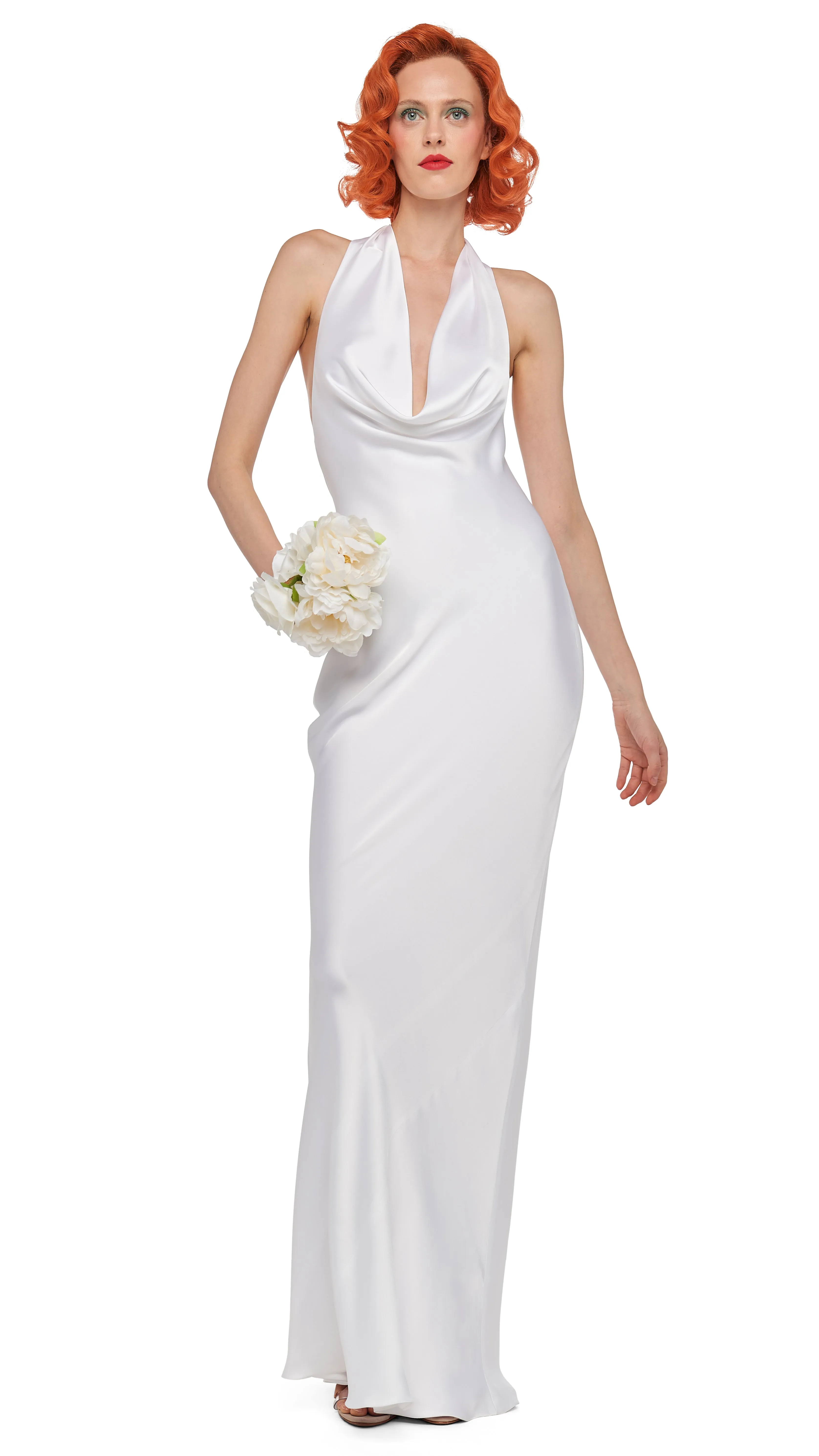 HALTER DRAPE BIAS GOWN sold by Norma Kamali