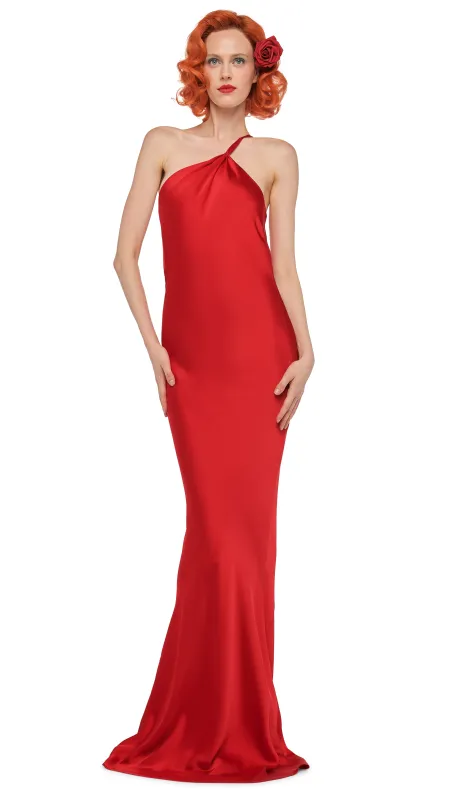 ONE SHOULDER BIAS GOWN sold by Norma Kamali
