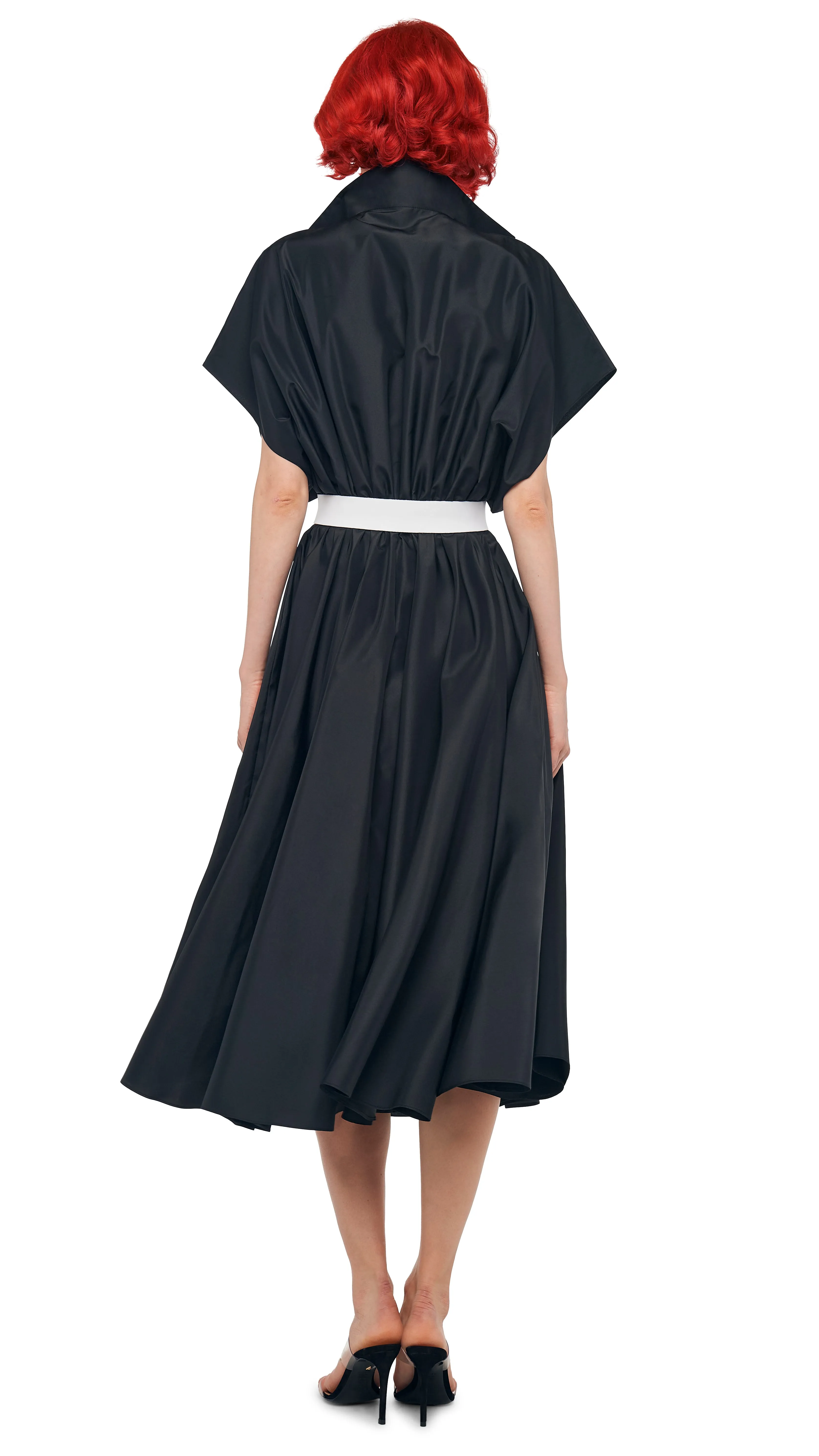 SUPER OS SLEEVELESS BF NK SHIRT FLARED DRESS sold by Norma Kamali product image thumbnail 3