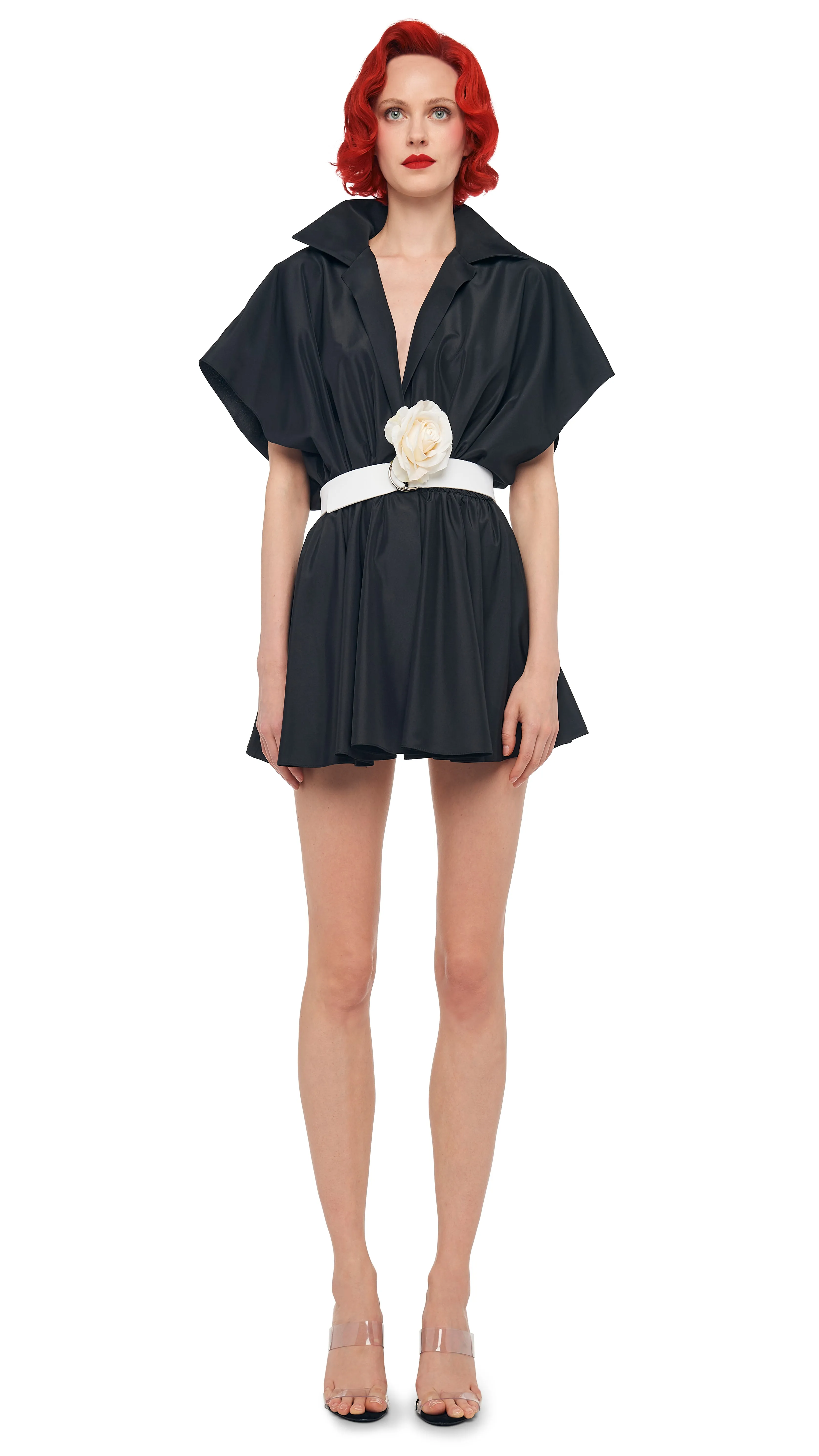 SUPER OS SLEEVELESS BF NK SHIRT FLARED MINI DRESS sold by Norma Kamali product image thumbnail 4