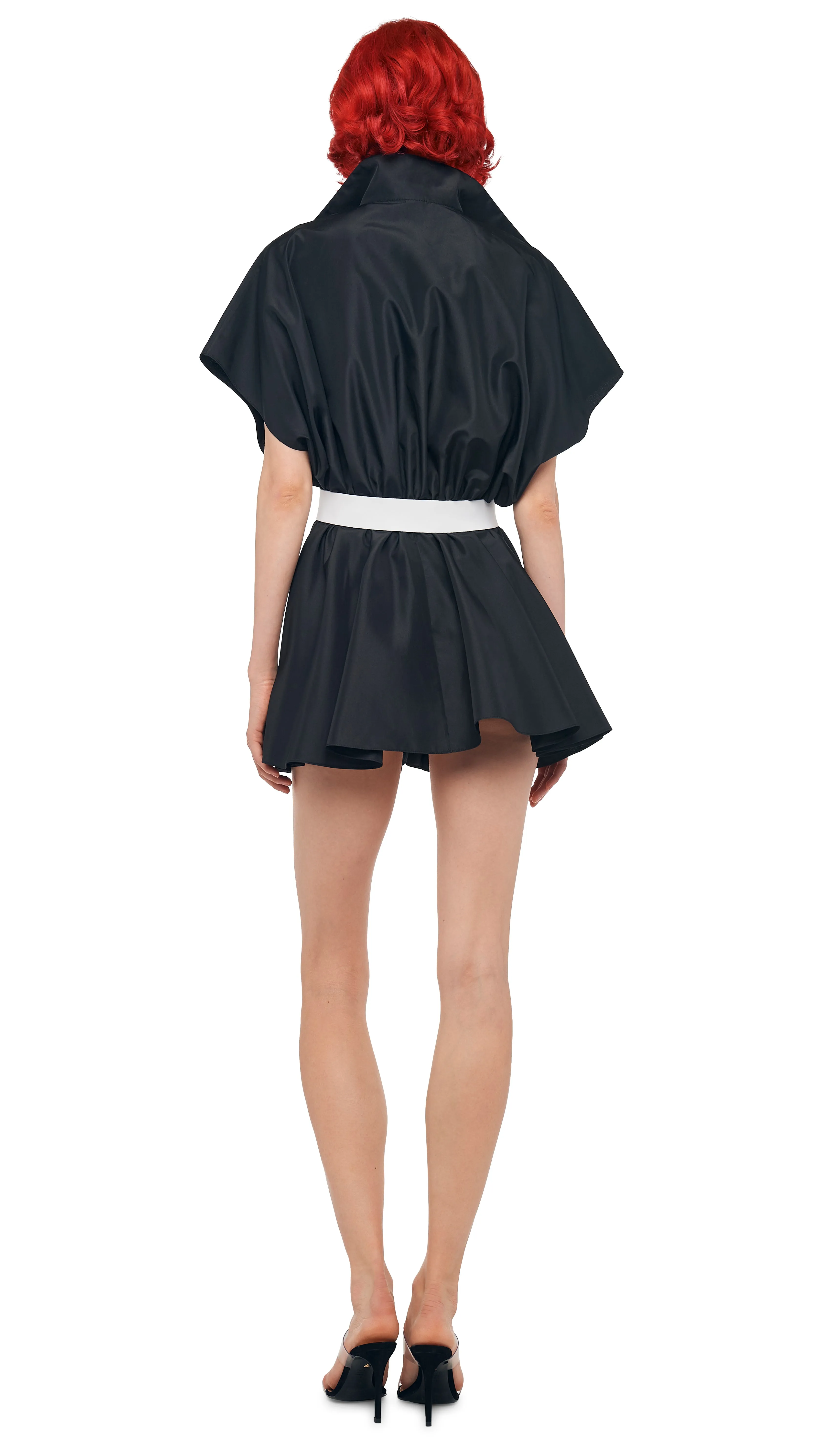 SUPER OS SLEEVELESS BF NK SHIRT FLARED MINI DRESS sold by Norma Kamali product image thumbnail 3