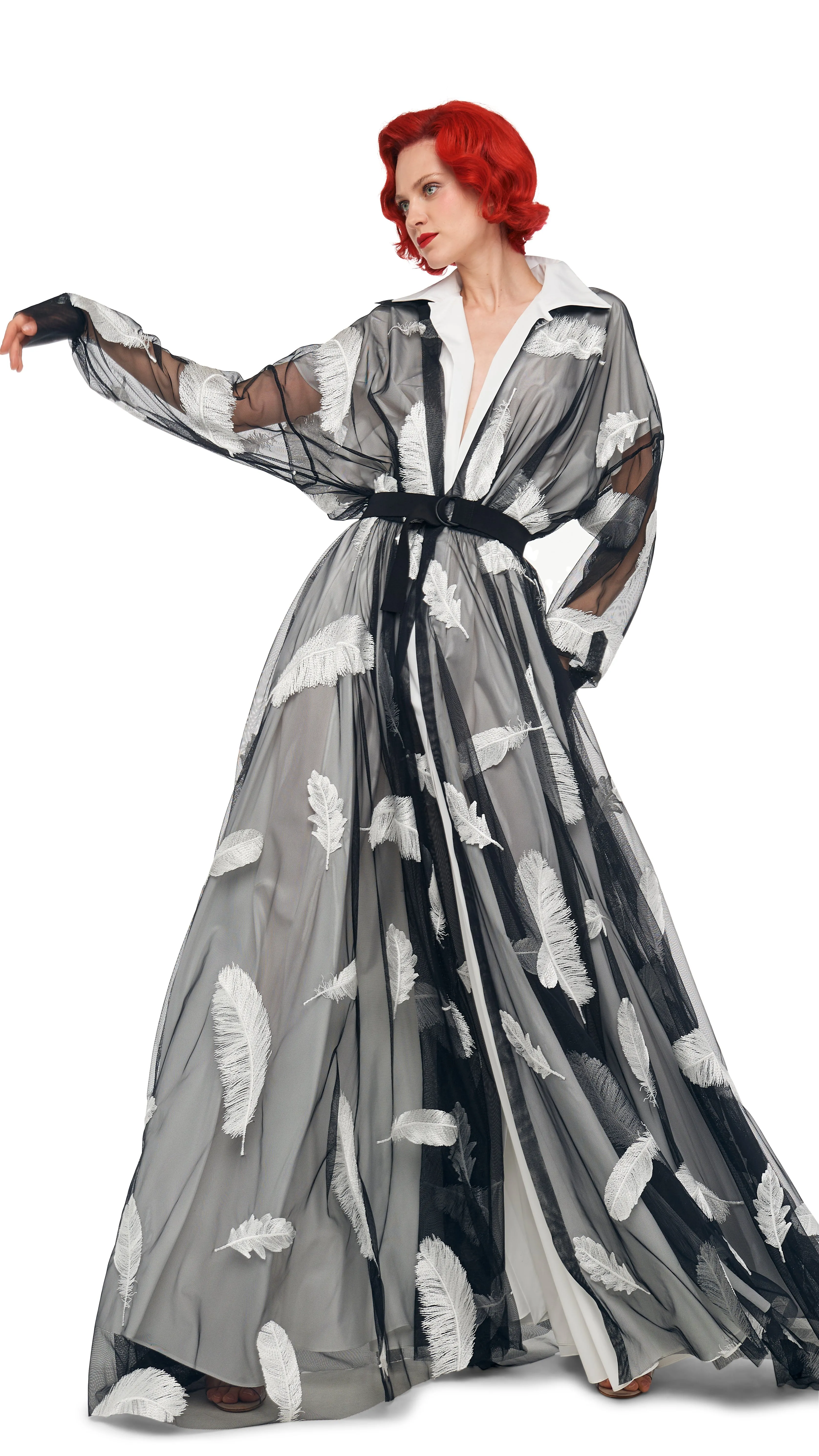 SUPER OS BF NK SHIRT FLARED GOWN sold by Norma Kamali product image thumbnail 5