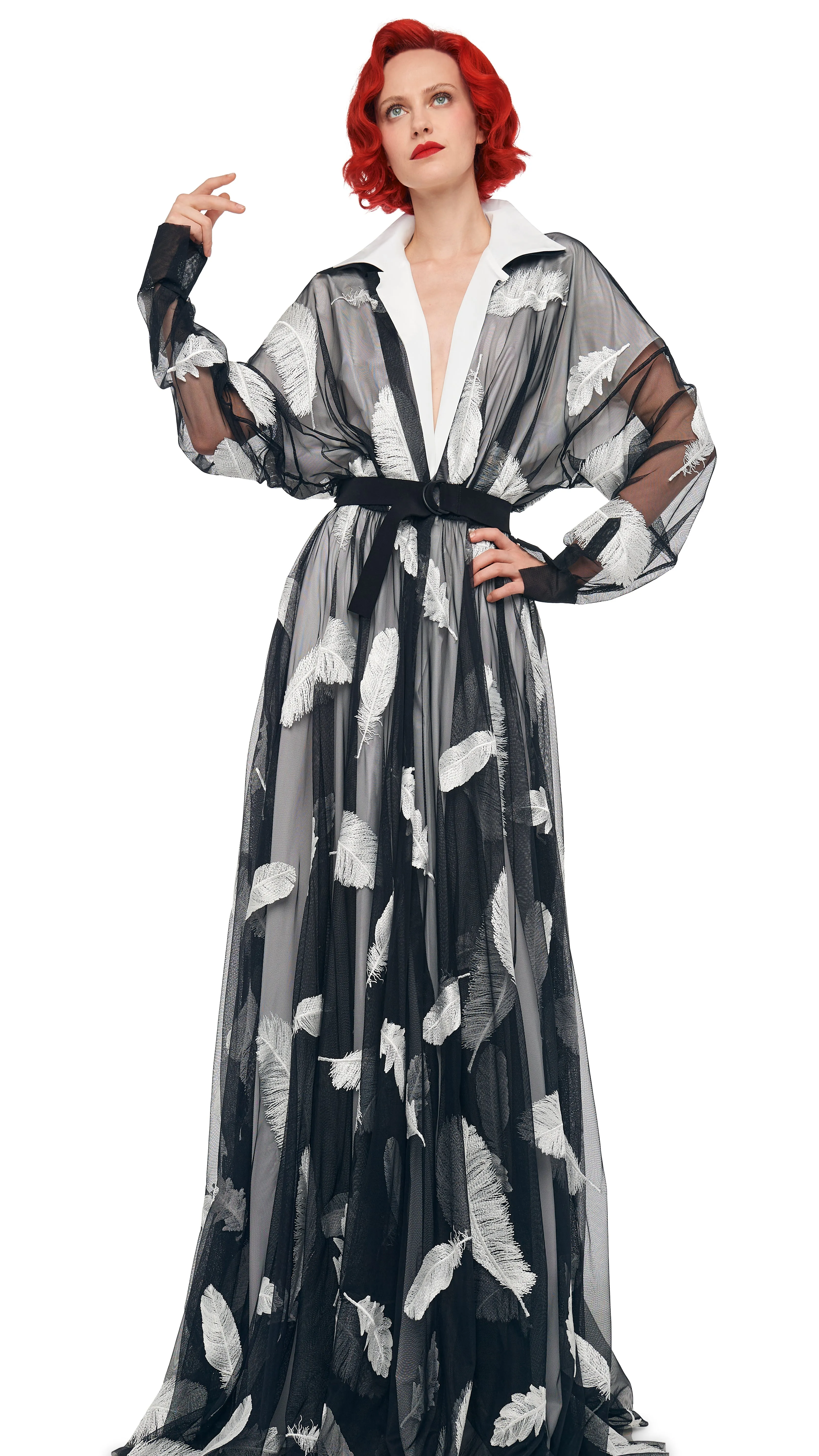 SUPER OS BF NK SHIRT FLARED GOWN sold by Norma Kamali product image thumbnail 4