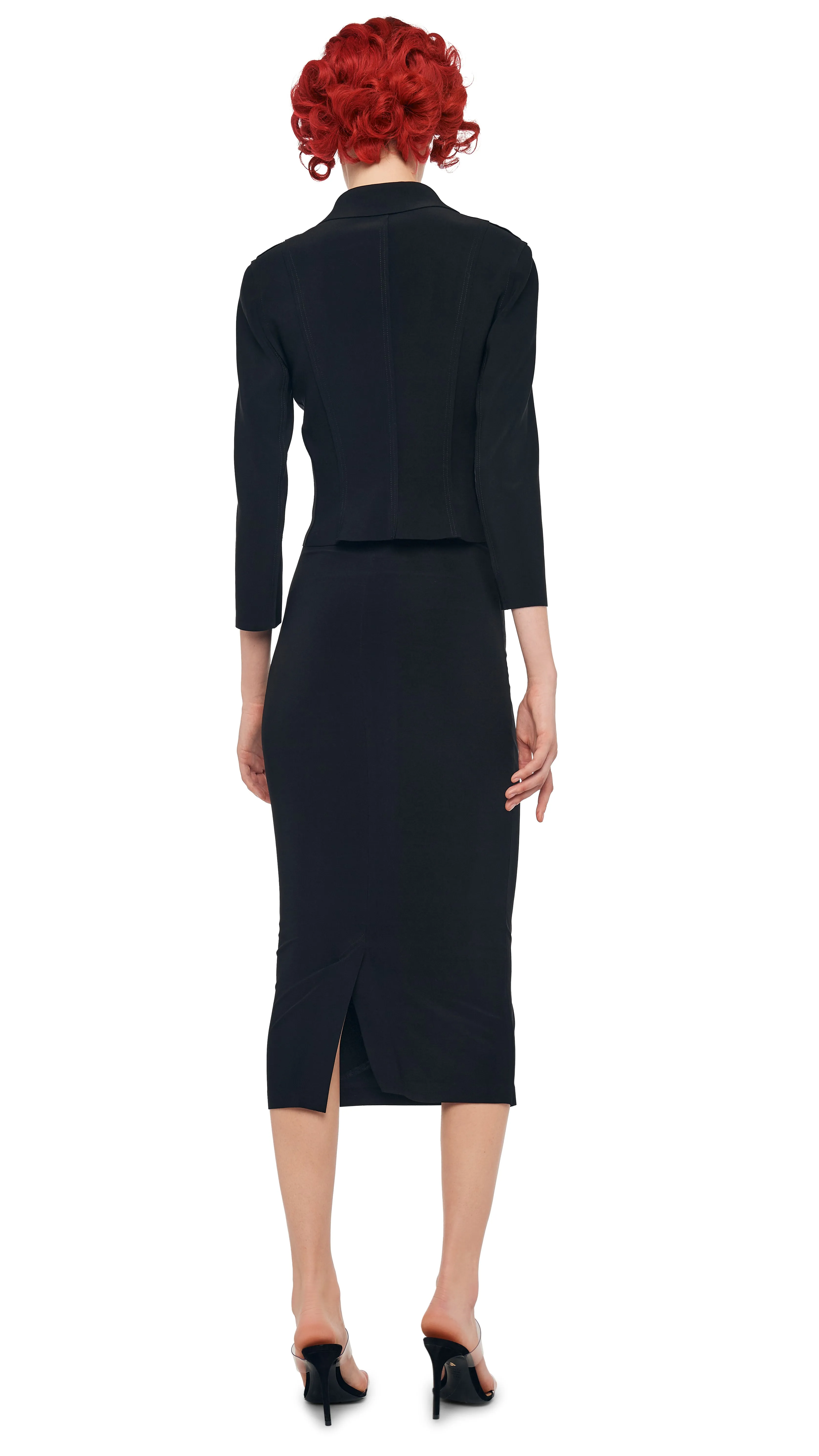 STRAIGHT SKIRT TO MIDCALF sold by Norma Kamali product image thumbnail 3