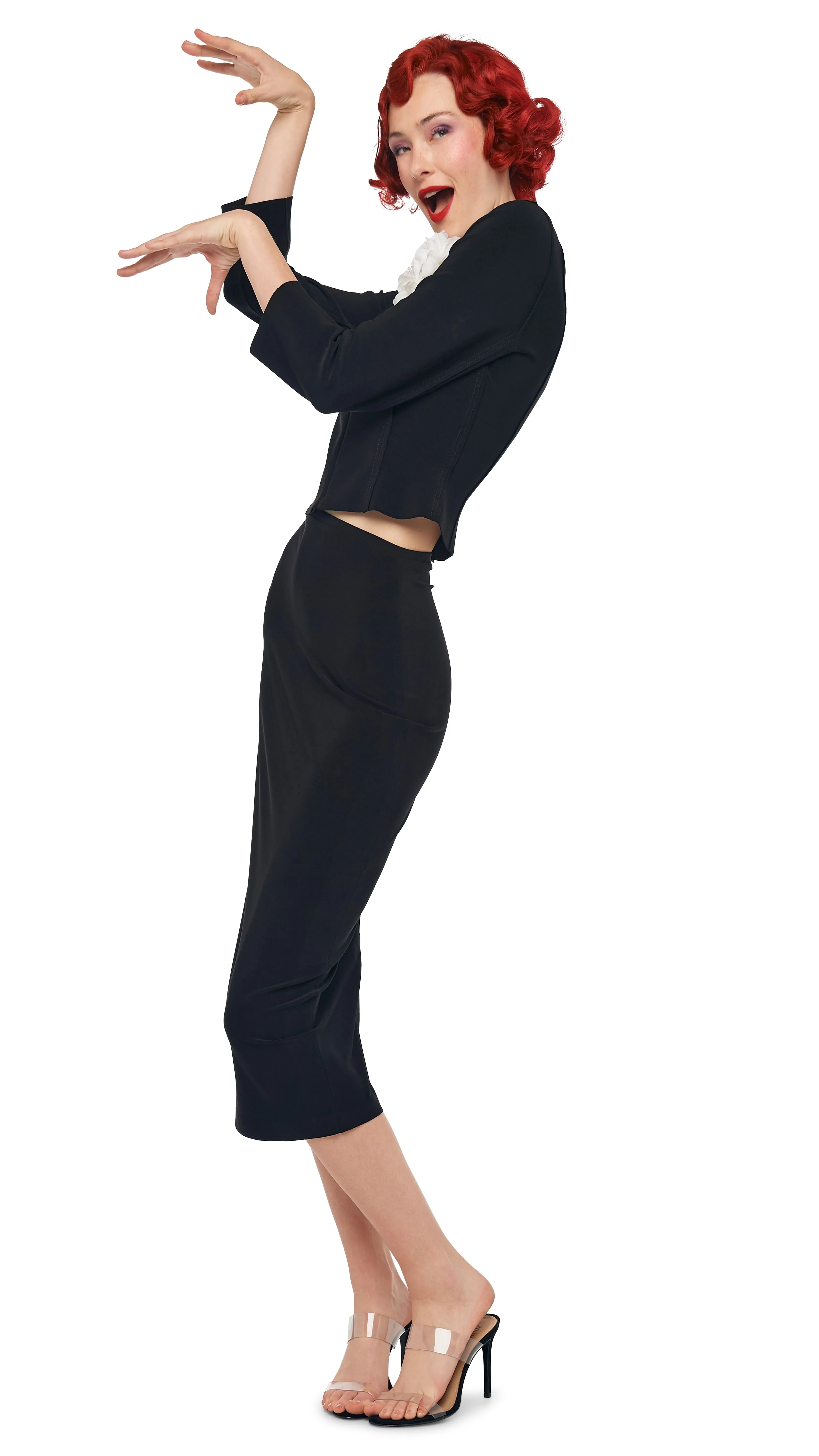 STRAIGHT SKIRT TO MIDCALF sold by Norma Kamali product image thumbnail 4