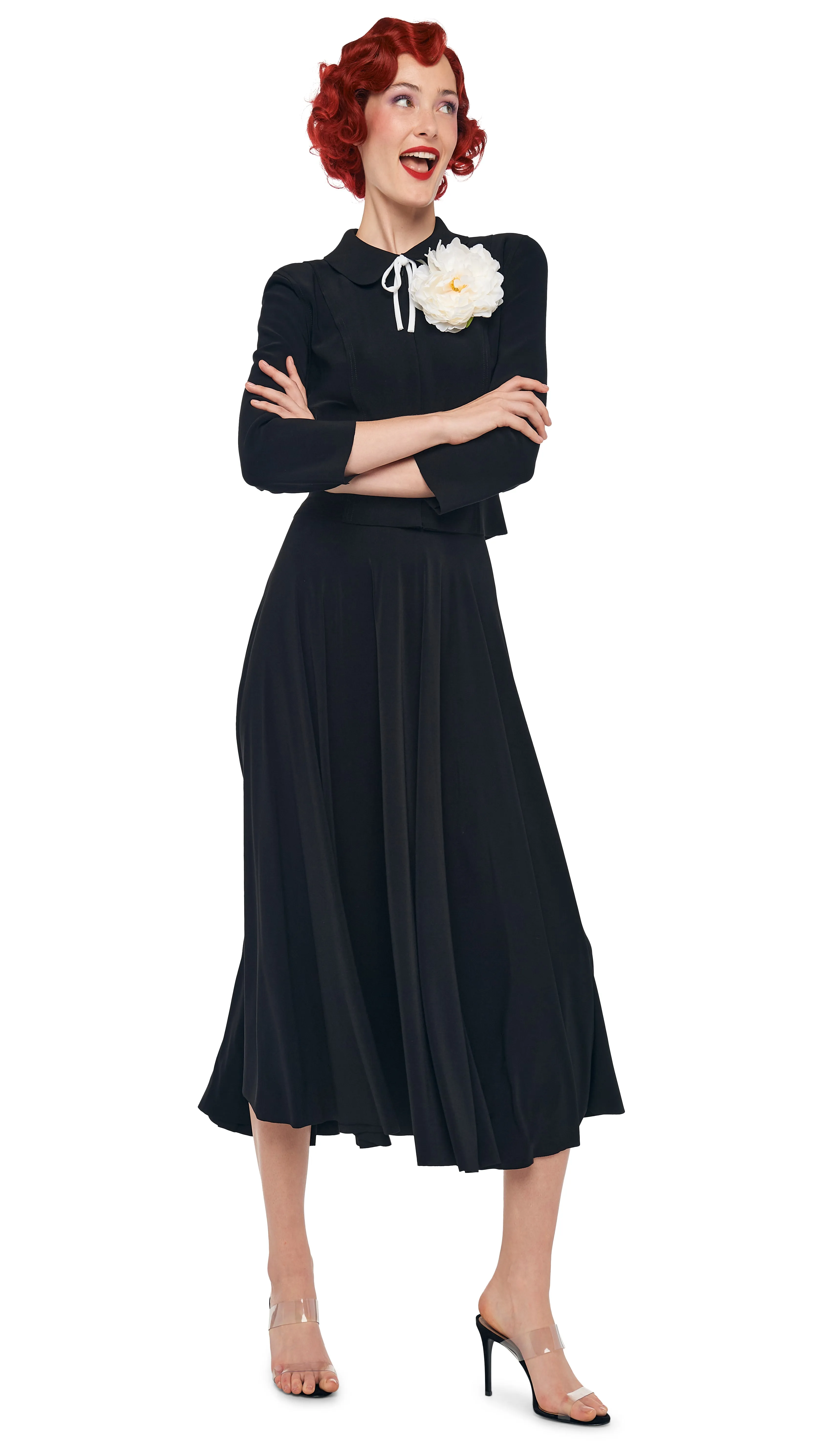 FLARED SKIRT TO MIDCALF sold by Norma Kamali product image thumbnail 5