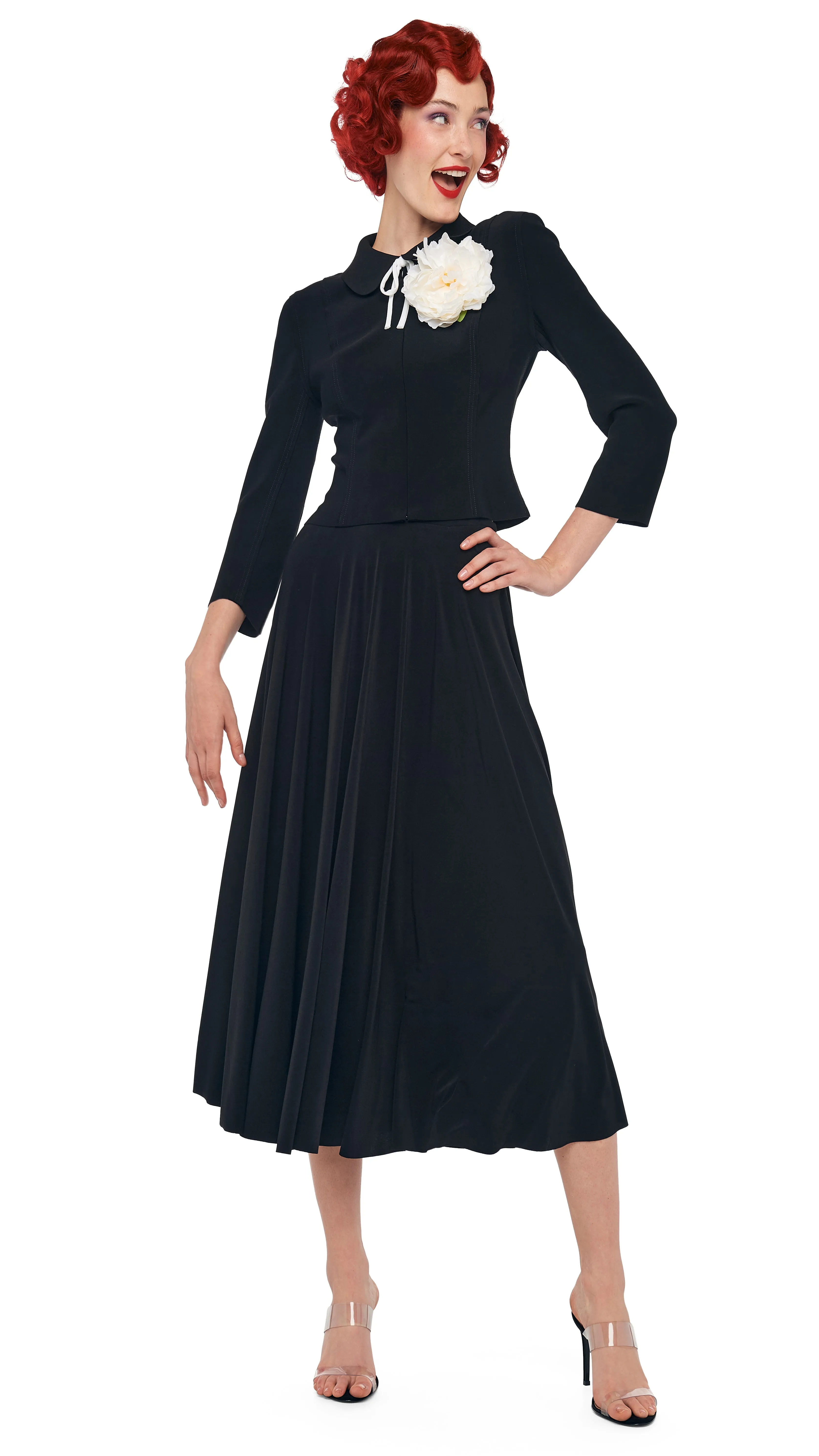 FLARED SKIRT TO MIDCALF sold by Norma Kamali product image thumbnail 4