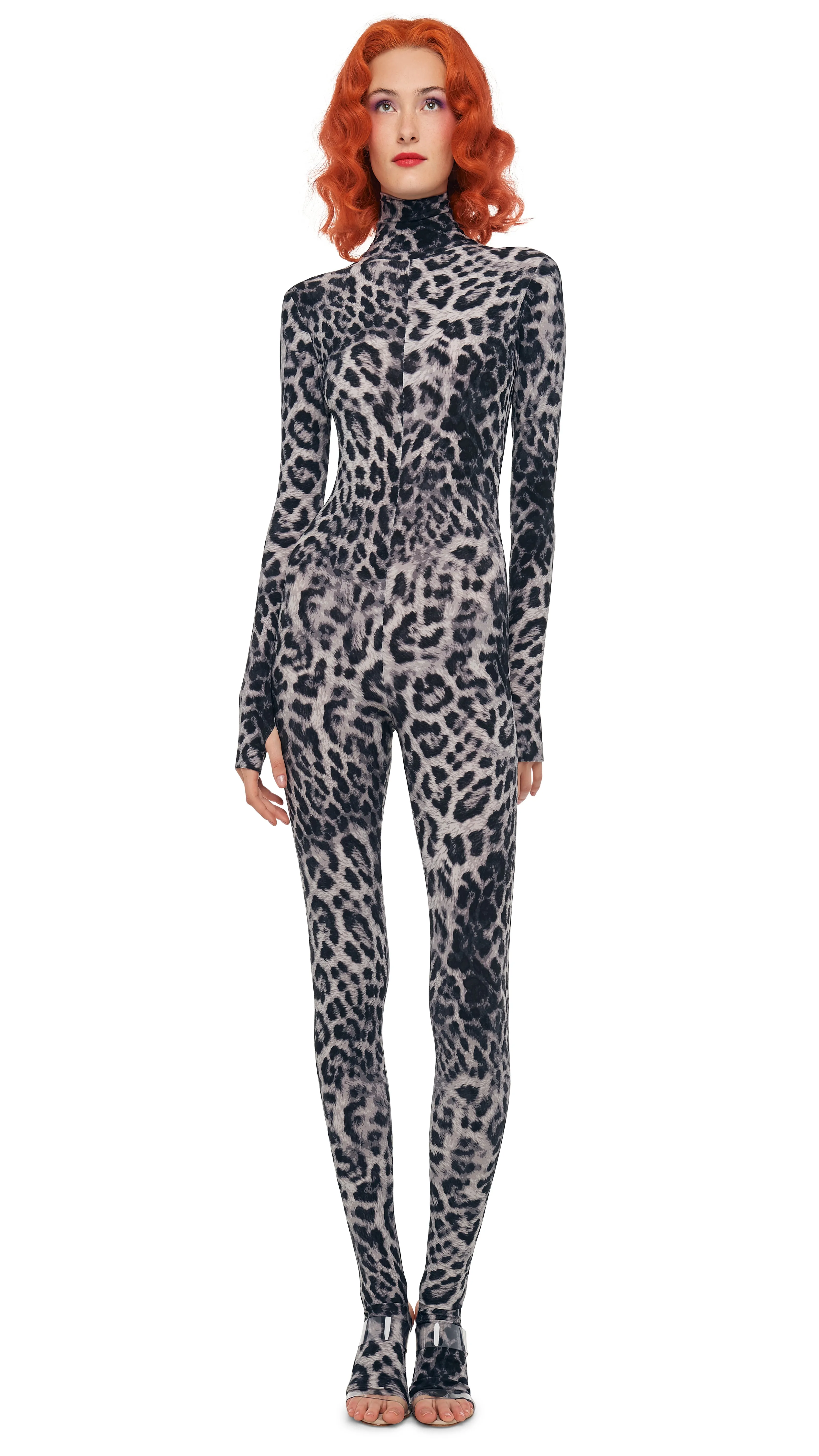 LONG SLEEVE SLIM FIT TURTLE CATSUIT W/ FOOTIE sold by Norma Kamali product image thumbnail 5
