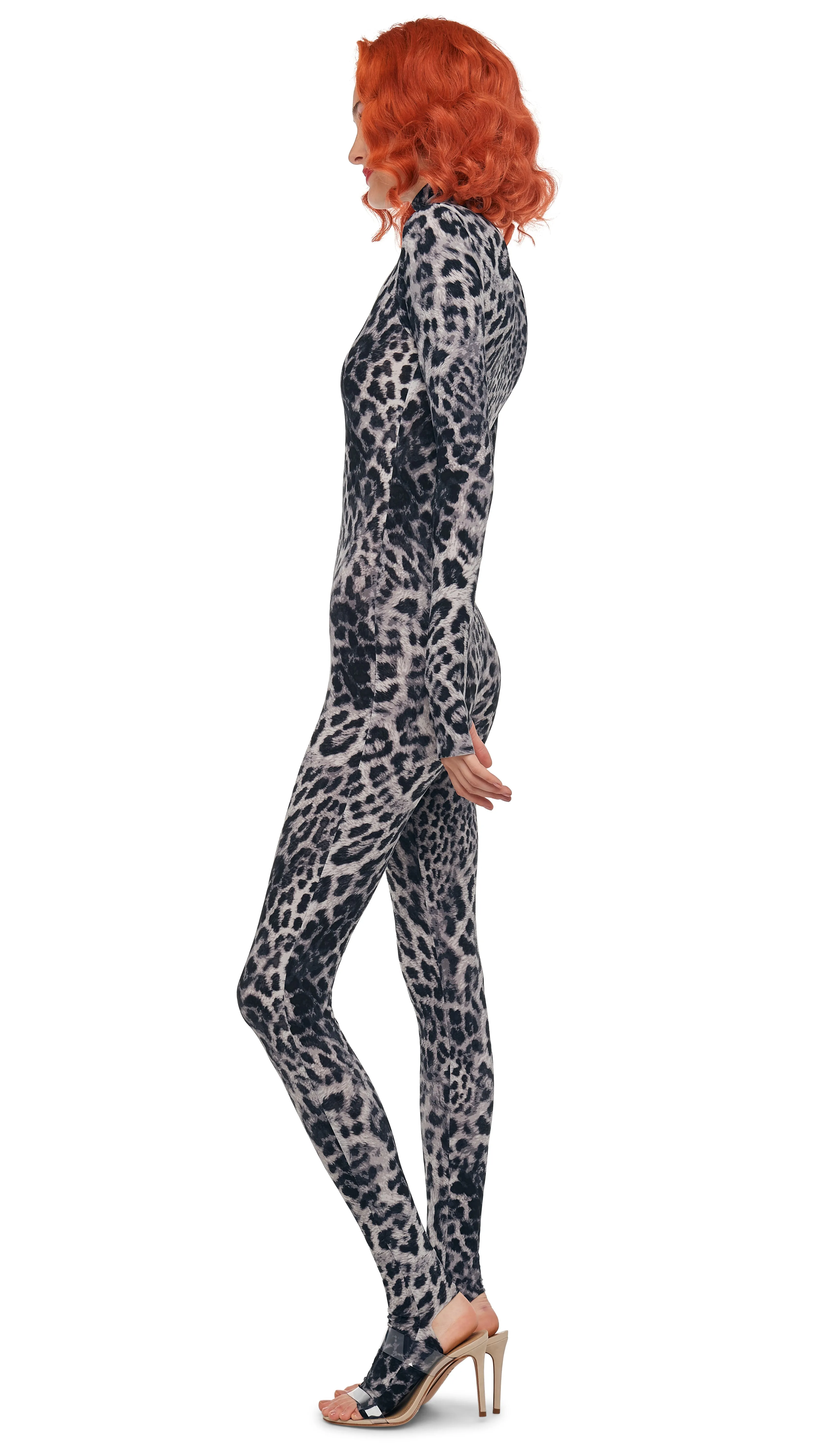 LONG SLEEVE SLIM FIT TURTLE CATSUIT W/ FOOTIE sold by Norma Kamali product image thumbnail 2