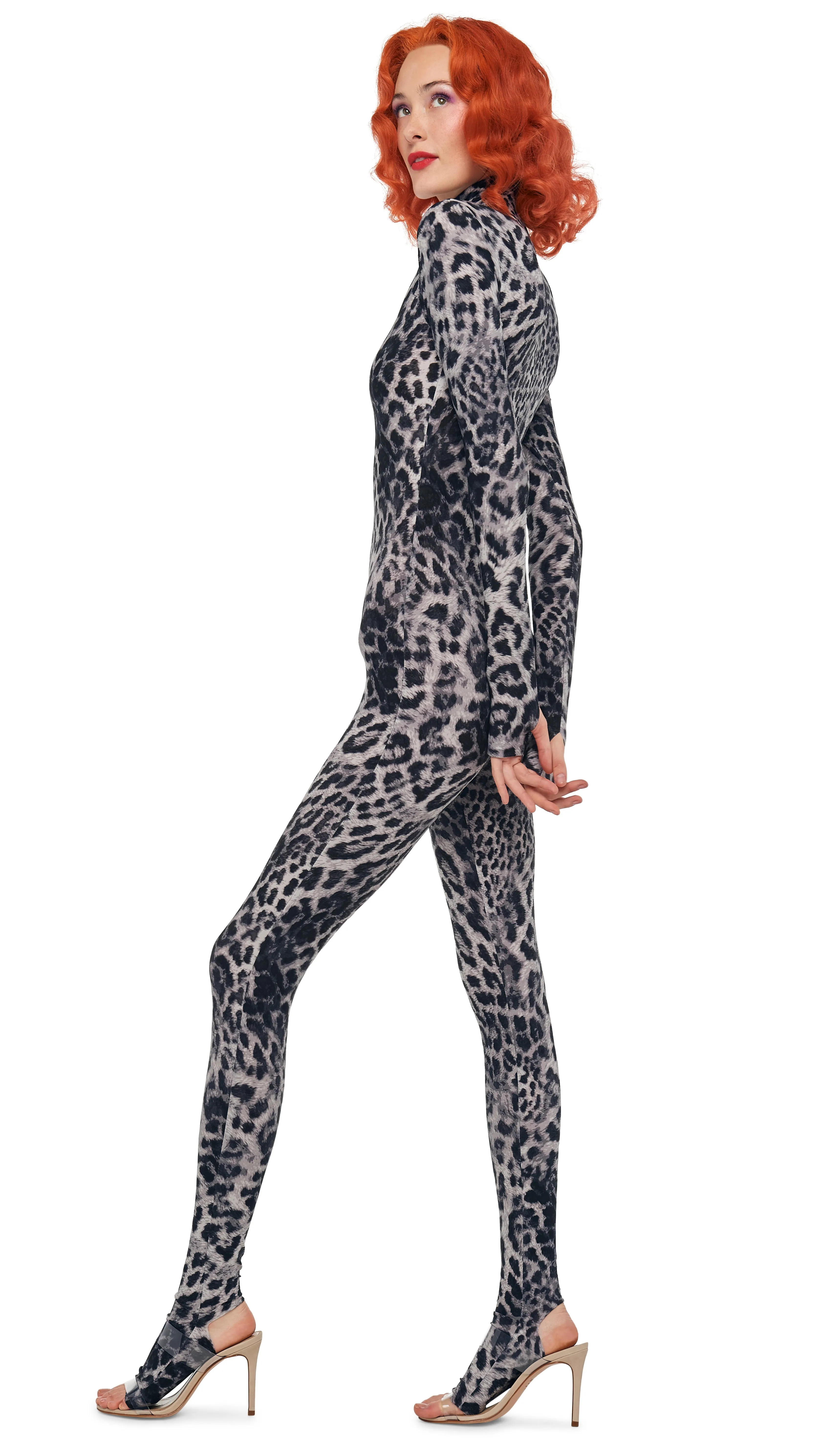 LONG SLEEVE SLIM FIT TURTLE CATSUIT W/ FOOTIE sold by Norma Kamali product image thumbnail 4