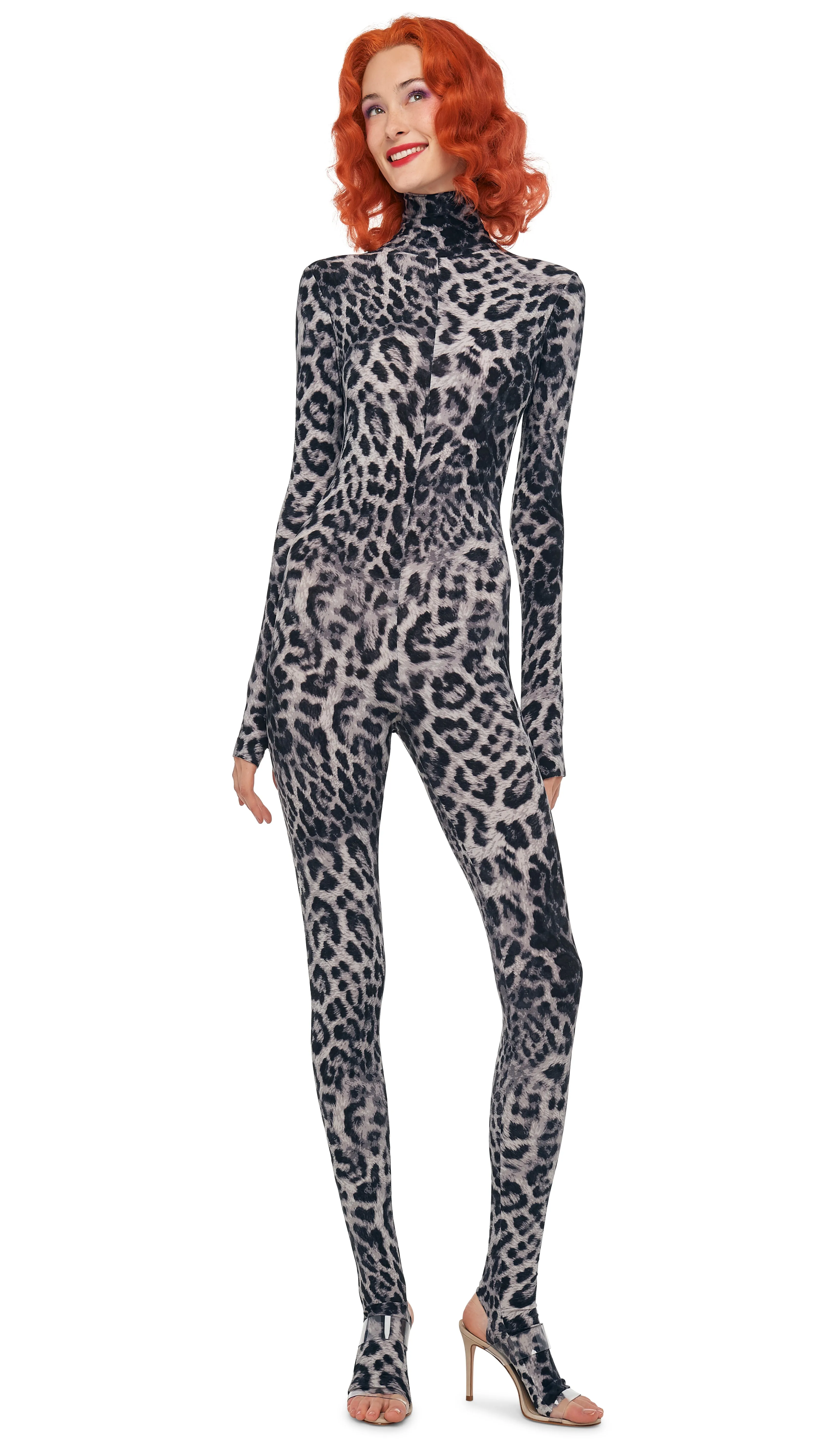 LONG SLEEVE SLIM FIT TURTLE CATSUIT W/ FOOTIE sold by Norma Kamali