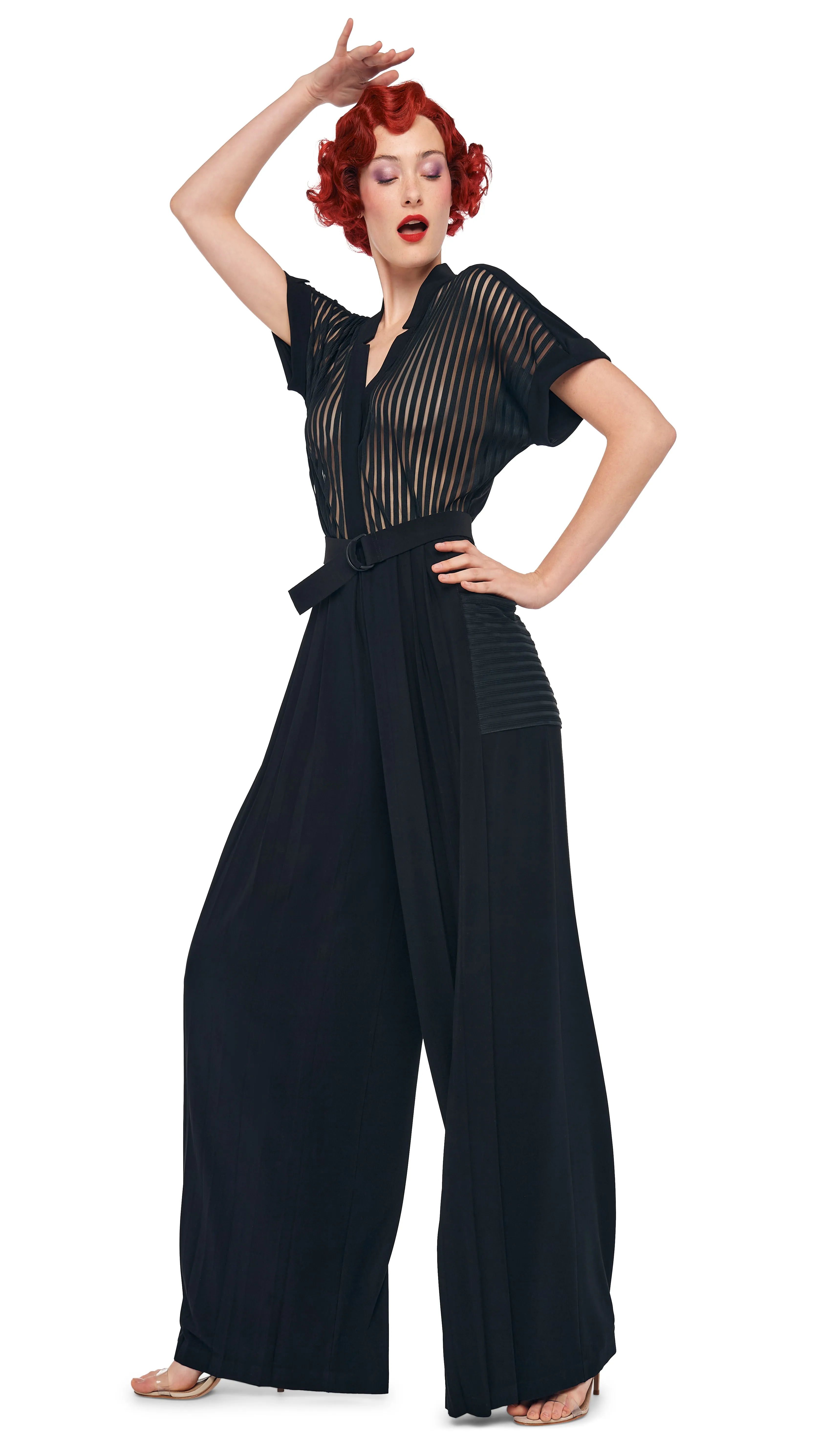 GERALYN SHORT SLEEVE JUMPSUIT sold by Norma Kamali product image thumbnail 5
