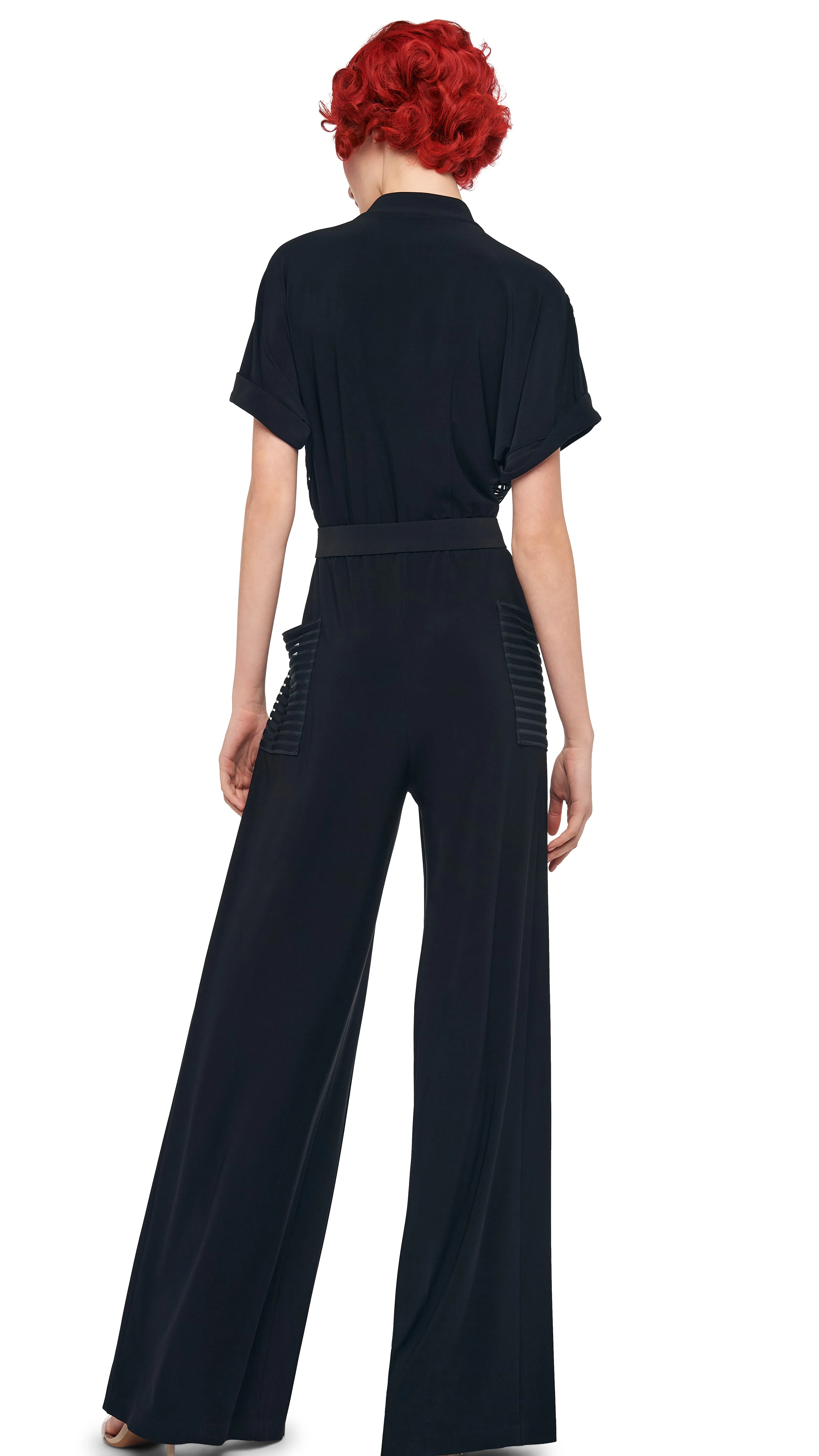 GERALYN SHORT SLEEVE JUMPSUIT sold by Norma Kamali product image thumbnail 3