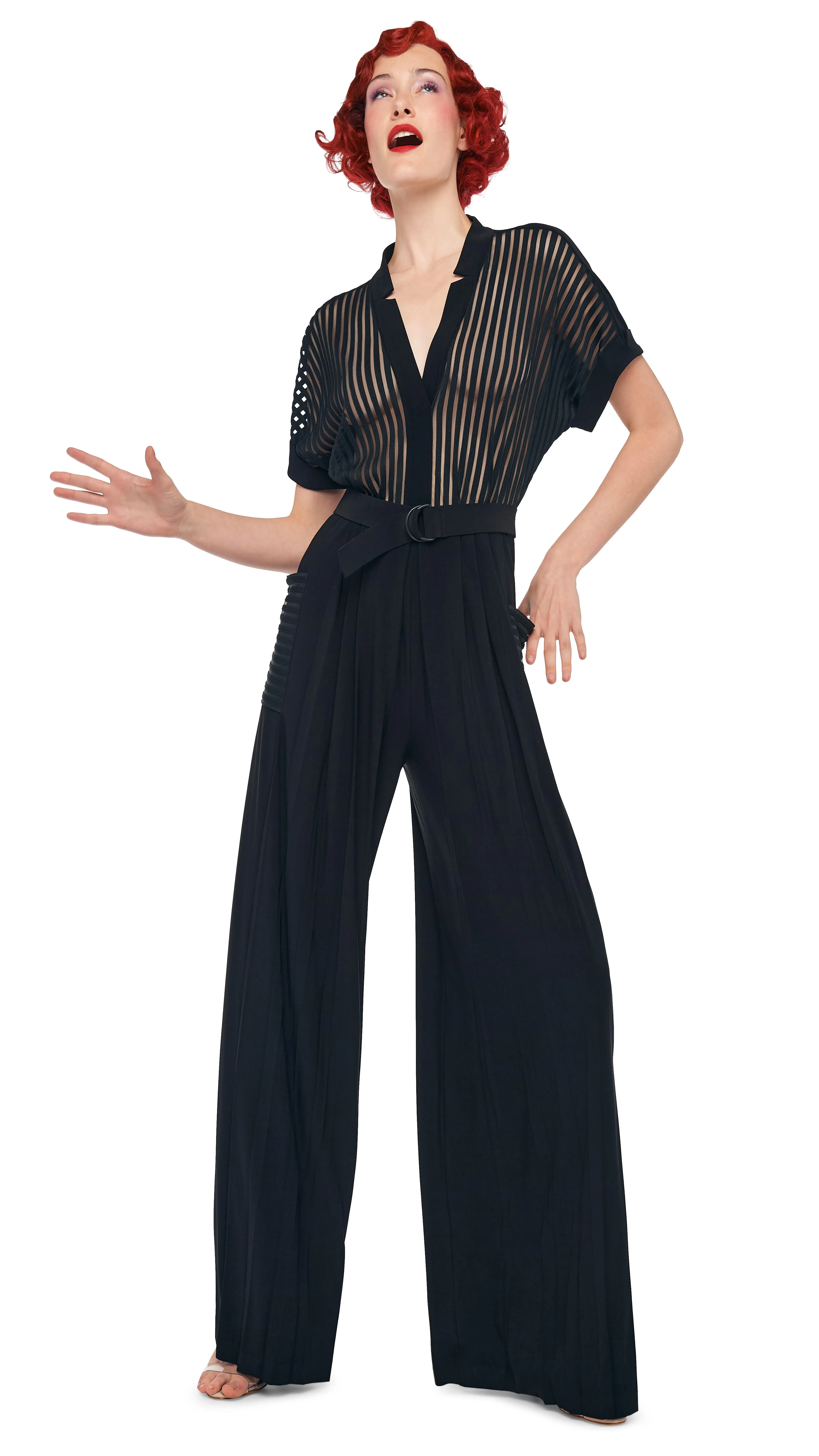 GERALYN SHORT SLEEVE JUMPSUIT sold by Norma Kamali product image thumbnail 4