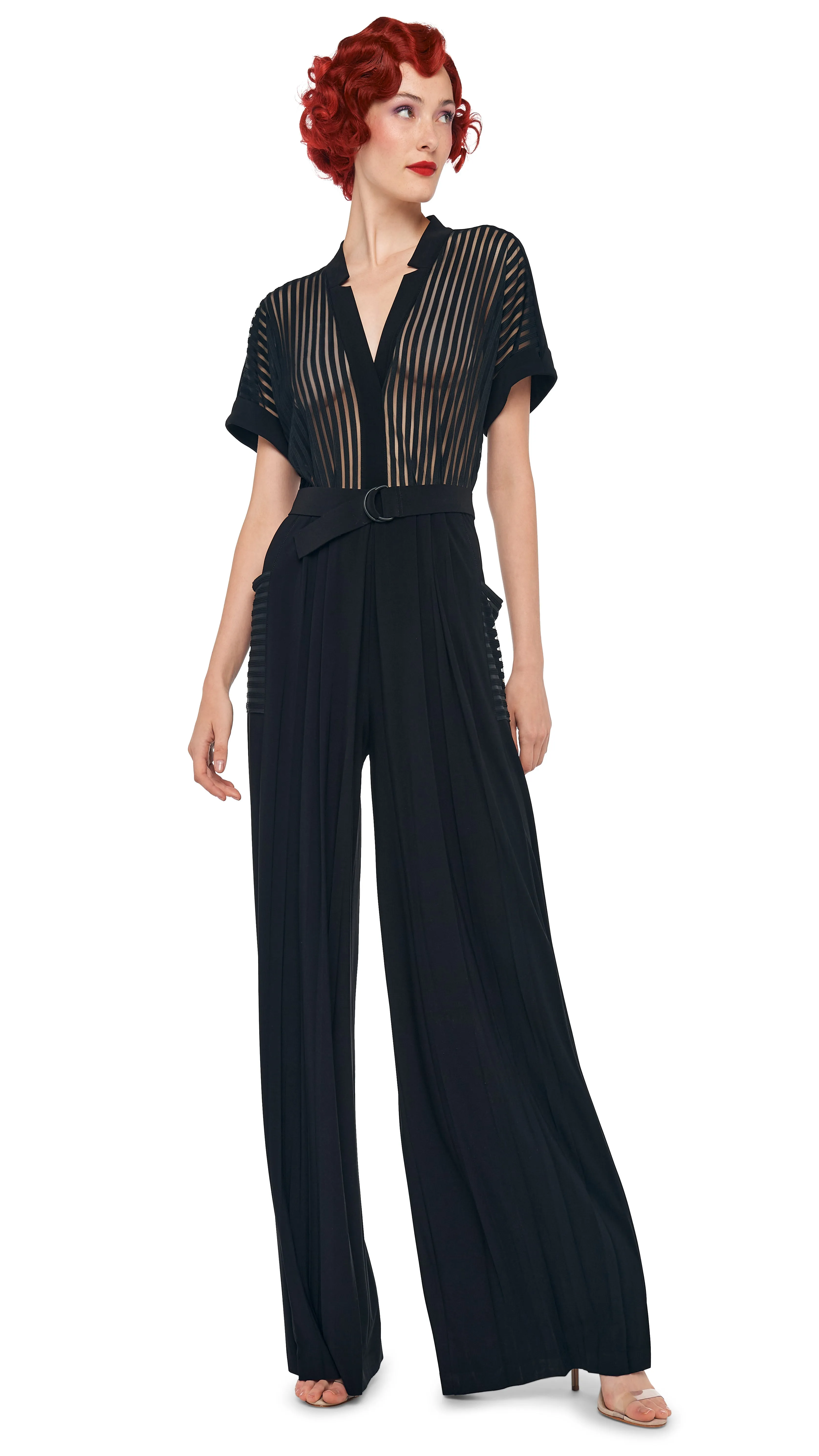 GERALYN SHORT SLEEVE JUMPSUIT sold by Norma Kamali