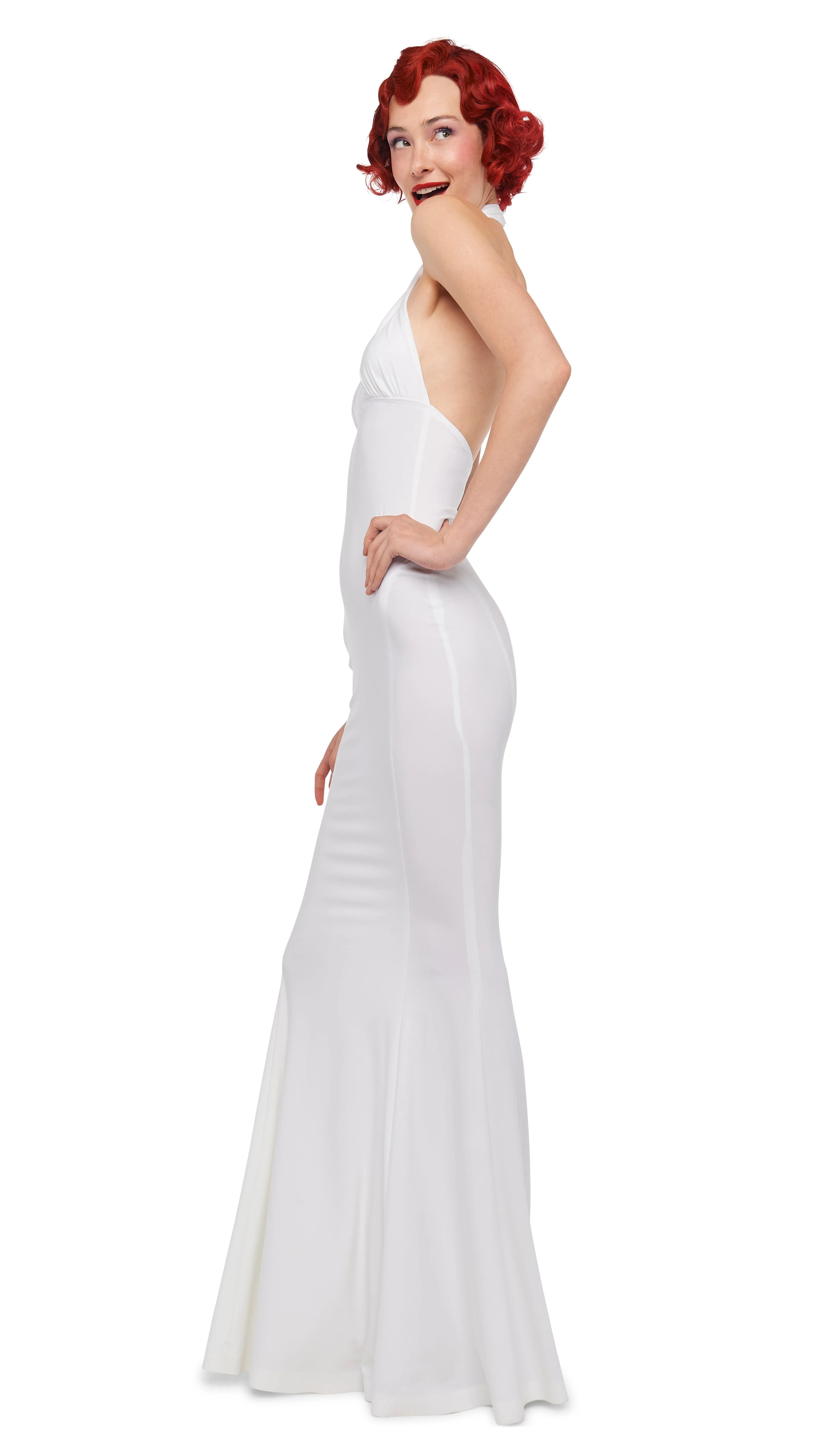 CROSS HALTER FISHTAIL GOWN sold by Norma Kamali product image thumbnail 4