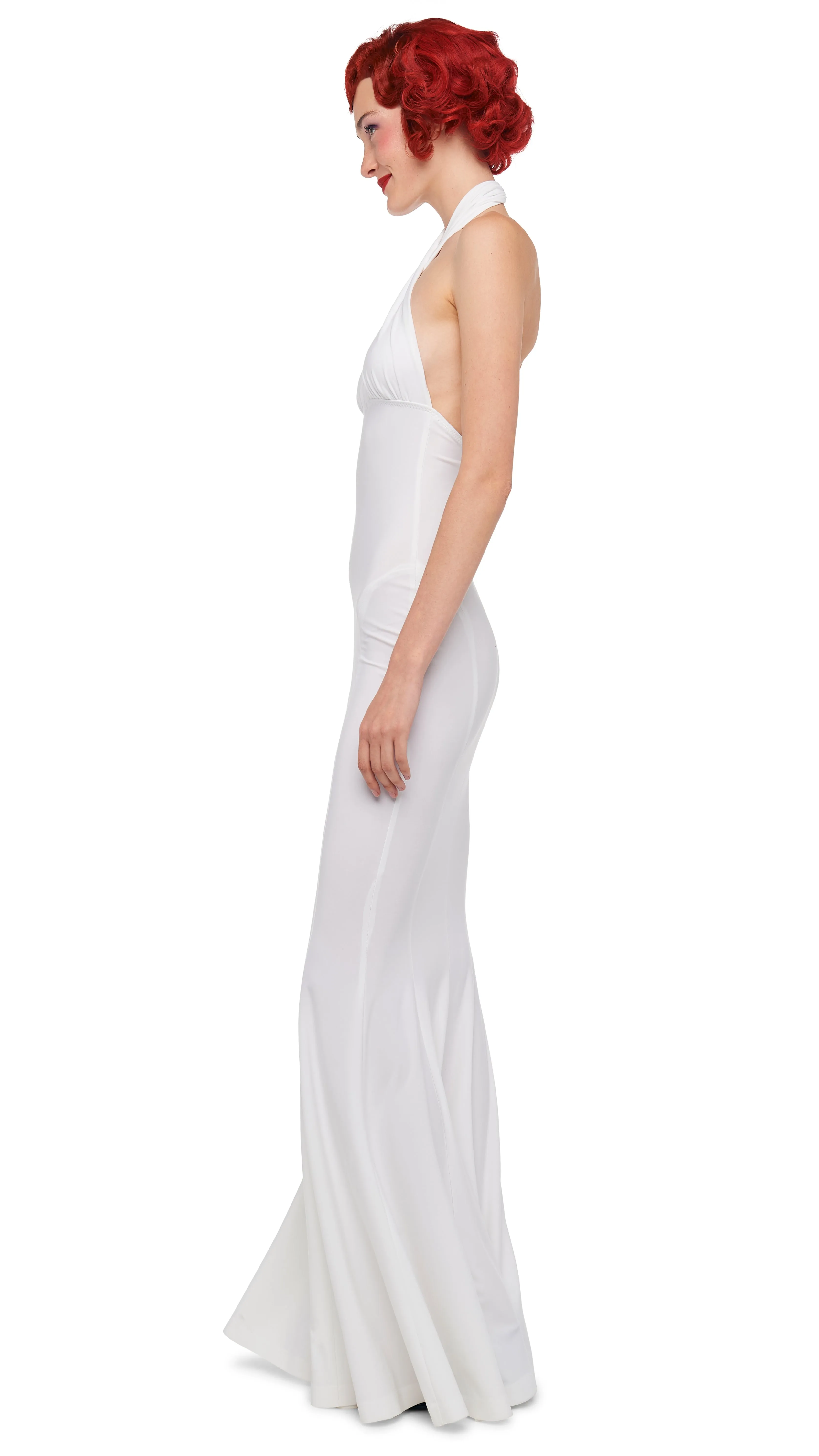 CROSS HALTER FISHTAIL GOWN sold by Norma Kamali product image thumbnail 2