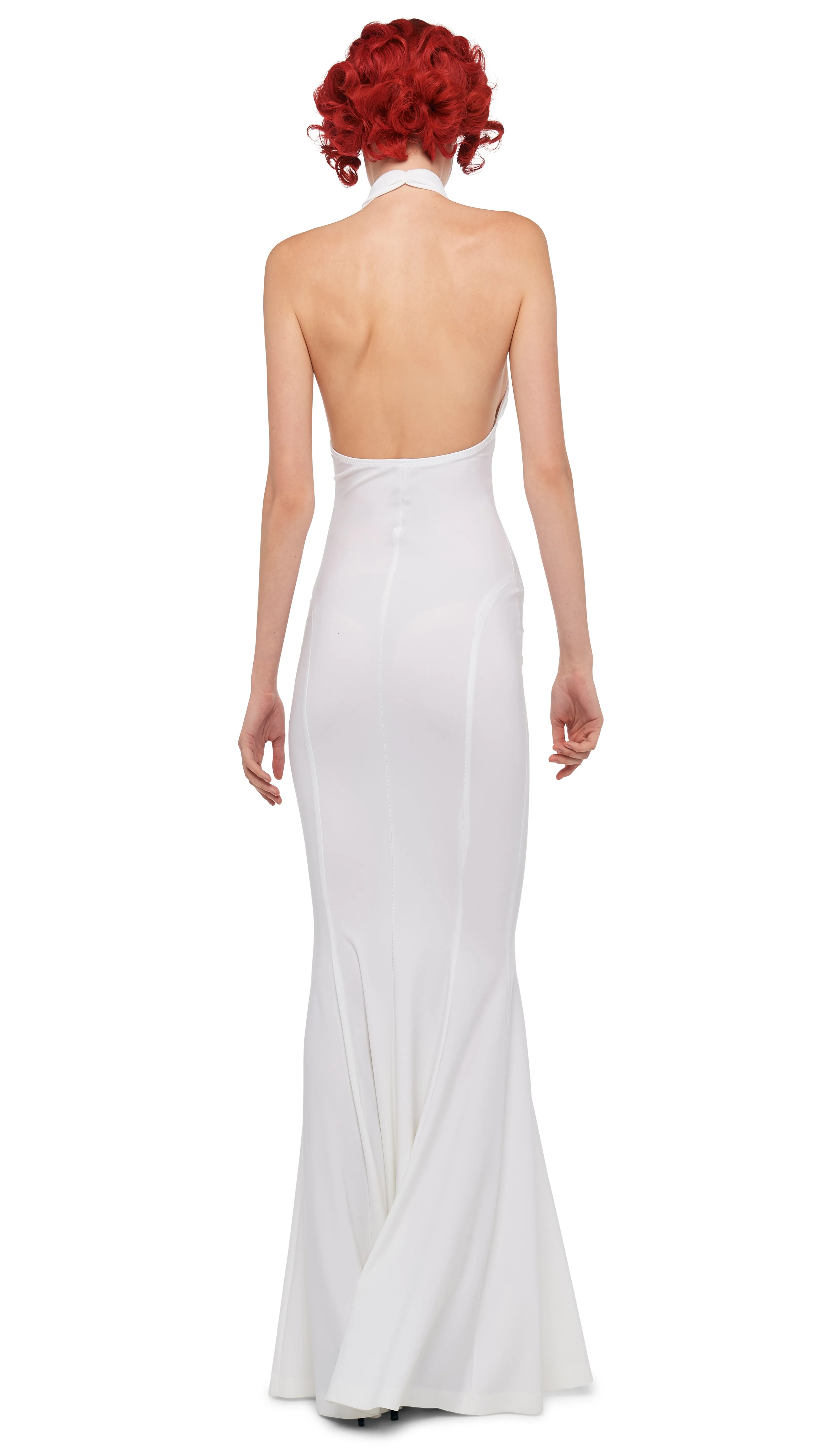 CROSS HALTER FISHTAIL GOWN sold by Norma Kamali product image thumbnail 3