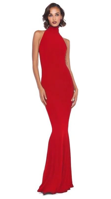 HALTER TURTLE FISHTAIL GOWN sold by Norma Kamali