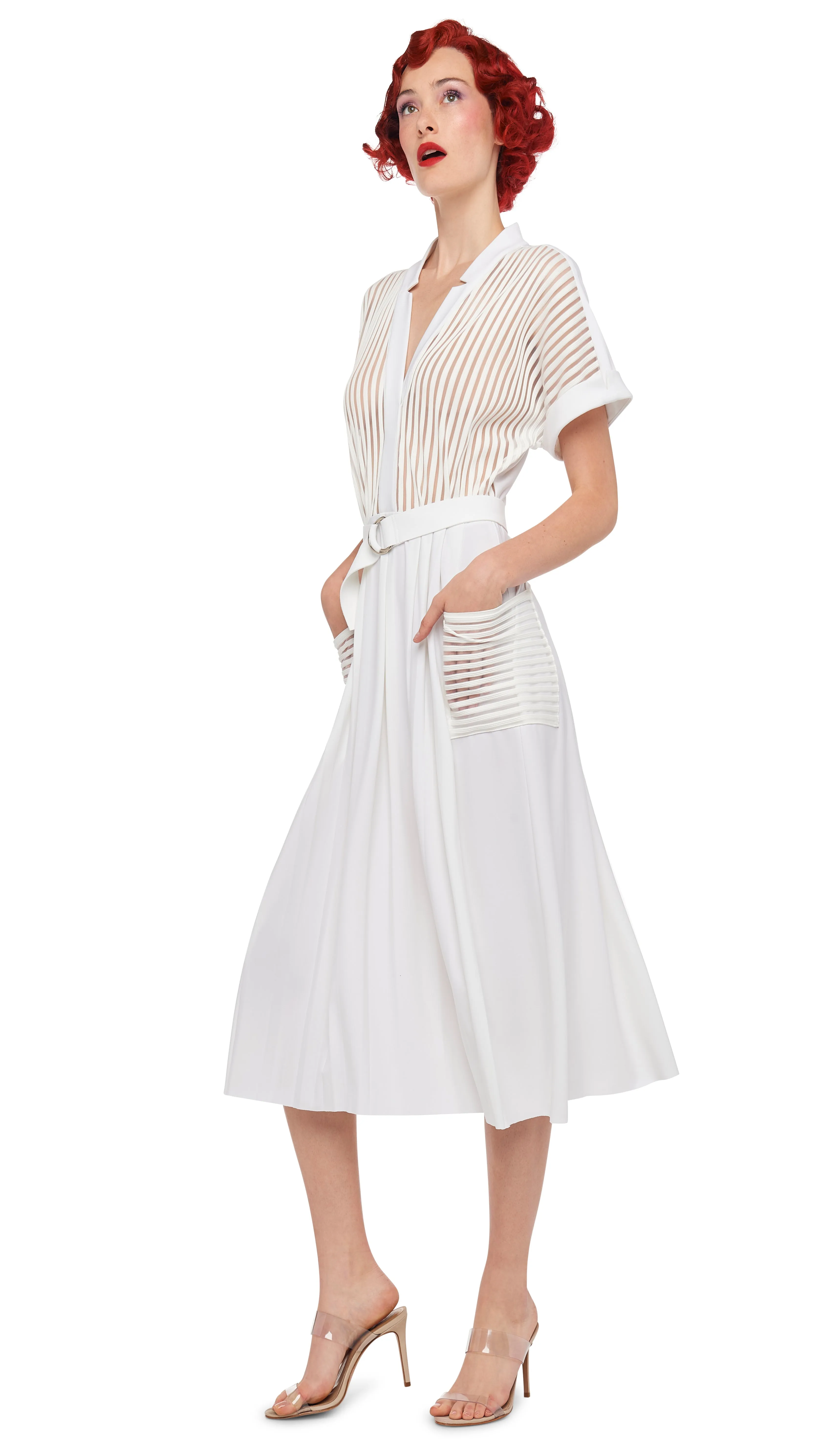 GERALYN SHORT SLEEVE DRESS sold by Norma Kamali product image thumbnail 4