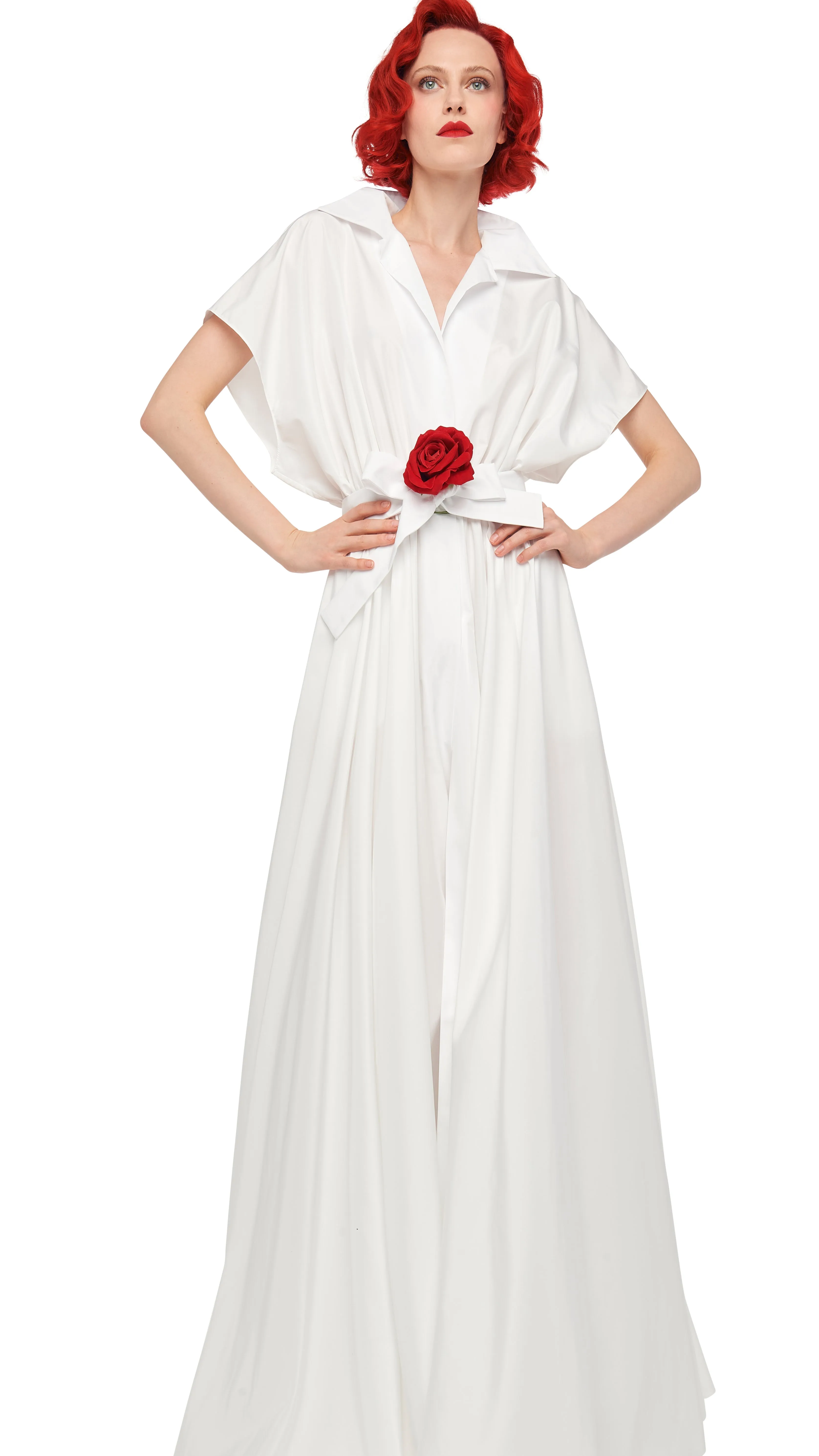 SUPER OS SLEEVELESS BF NK SHIRT FLARED GOWN sold by Norma Kamali product image thumbnail 5