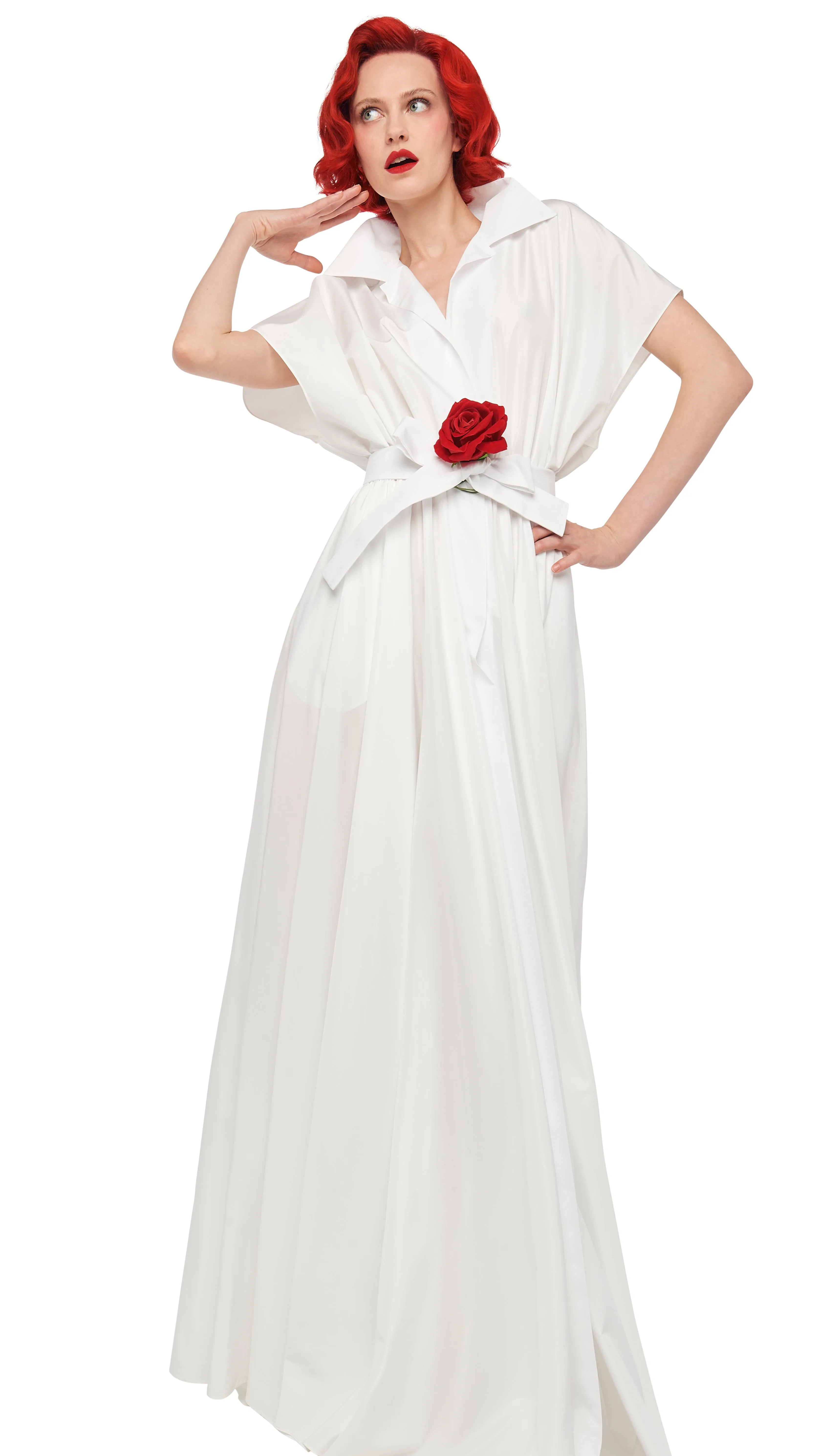 SUPER OS SLEEVELESS BF NK SHIRT FLARED GOWN sold by Norma Kamali product image thumbnail 4