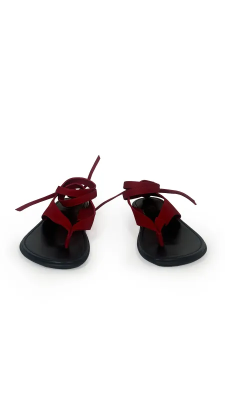 THE ROW BEACH LEATHER SANDALS sold by Norma Kamali