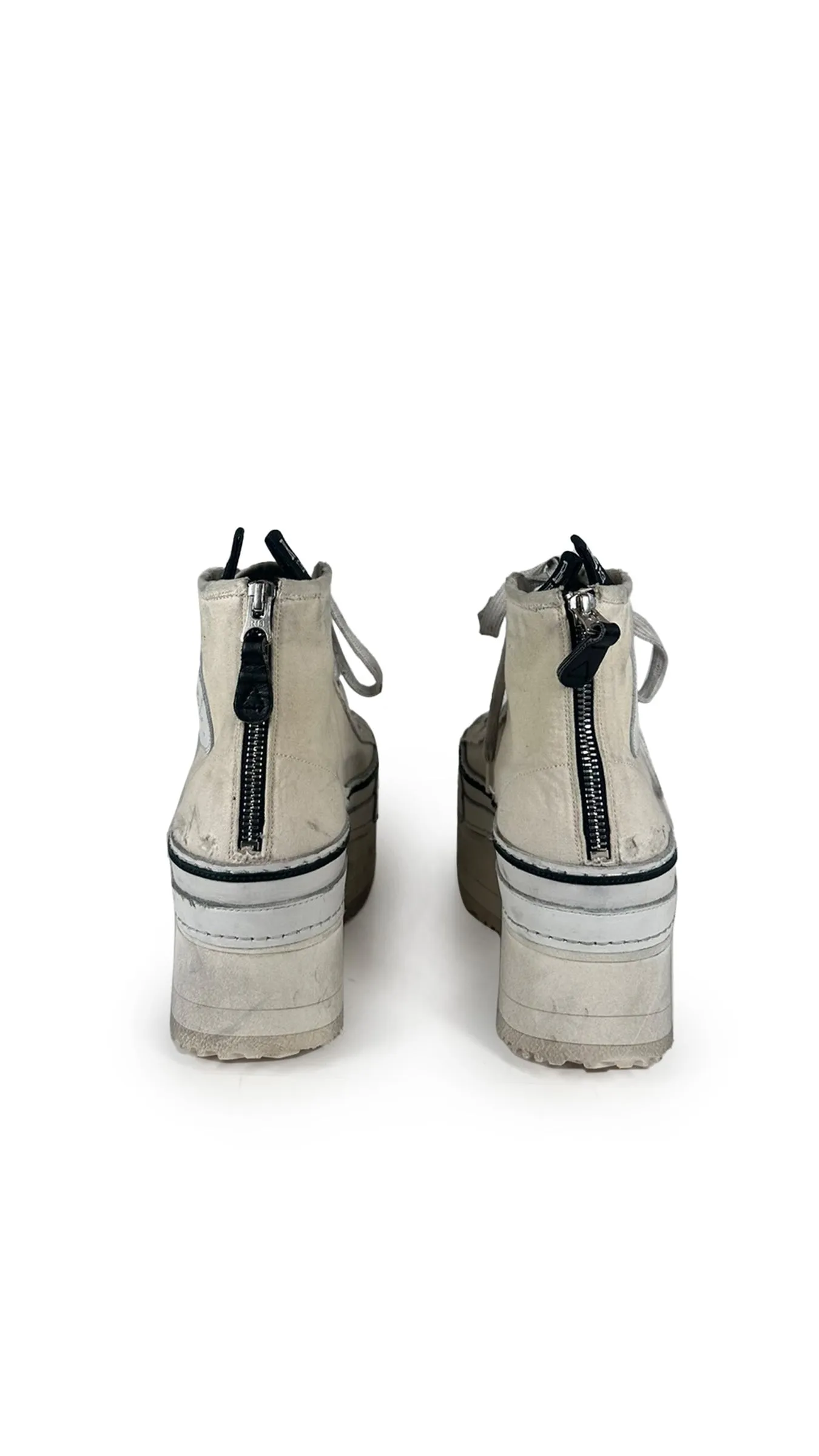 R13 COURTNEY DISTRESSED PLATFORM SNEAKER sold by Norma Kamali product image thumbnail 2