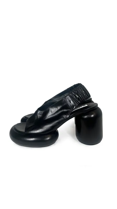 JIL SANDER BLOCK HEEL LEATHER SANDAL sold by Norma Kamali