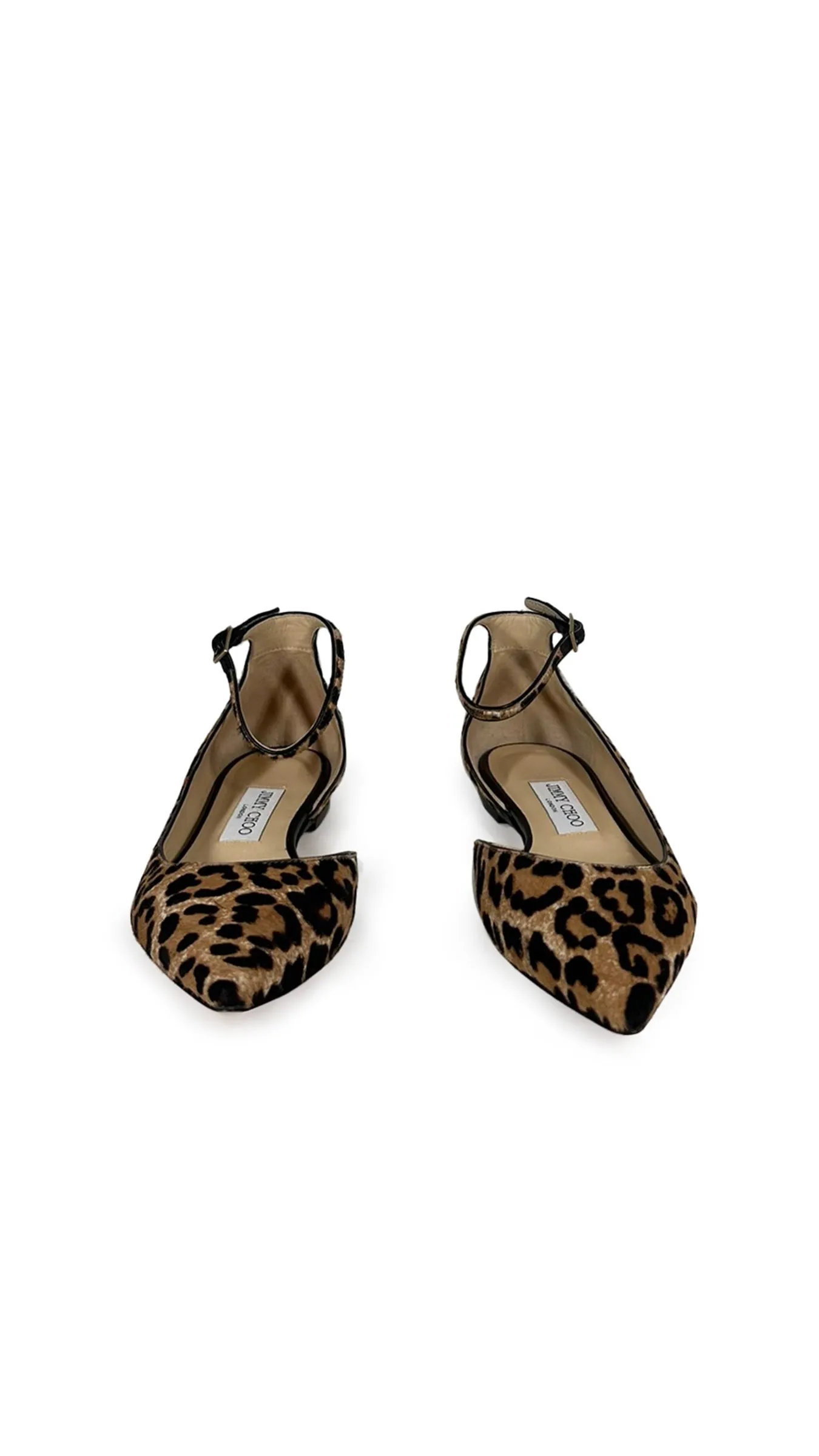 JIMMY CHOO CALF HAIR LUCY POINTED TOE FLAT sold by Norma Kamali