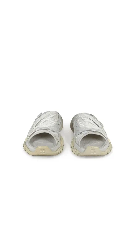 BALENCIAGA TRACK FLAT SLIDE SANDALS sold by Norma Kamali
