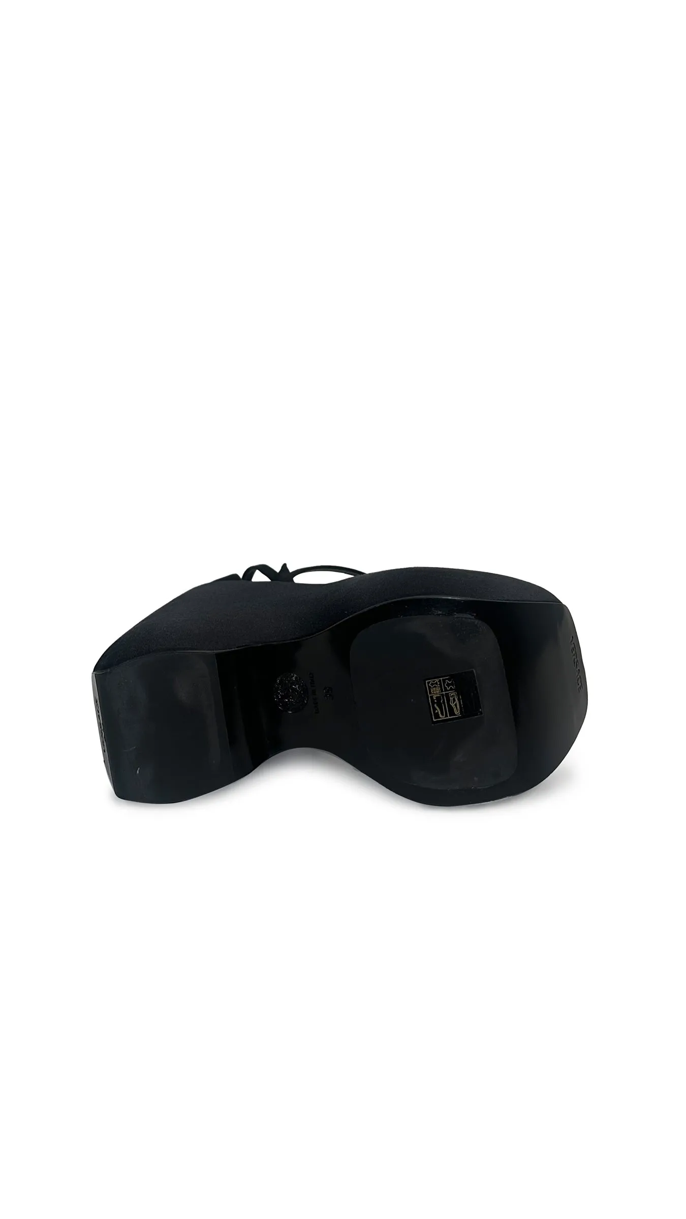 VERSACE SATIN PLATFORM SANDAL sold by Norma Kamali product image thumbnail 2