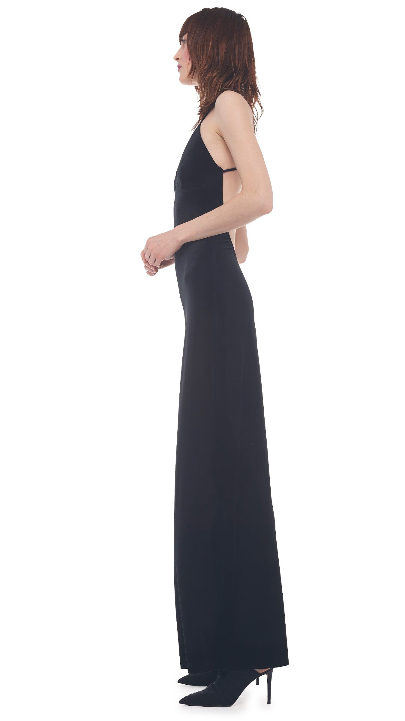 LOW BACK SLIP JUMPSUIT sold by Norma Kamali product image thumbnail 2