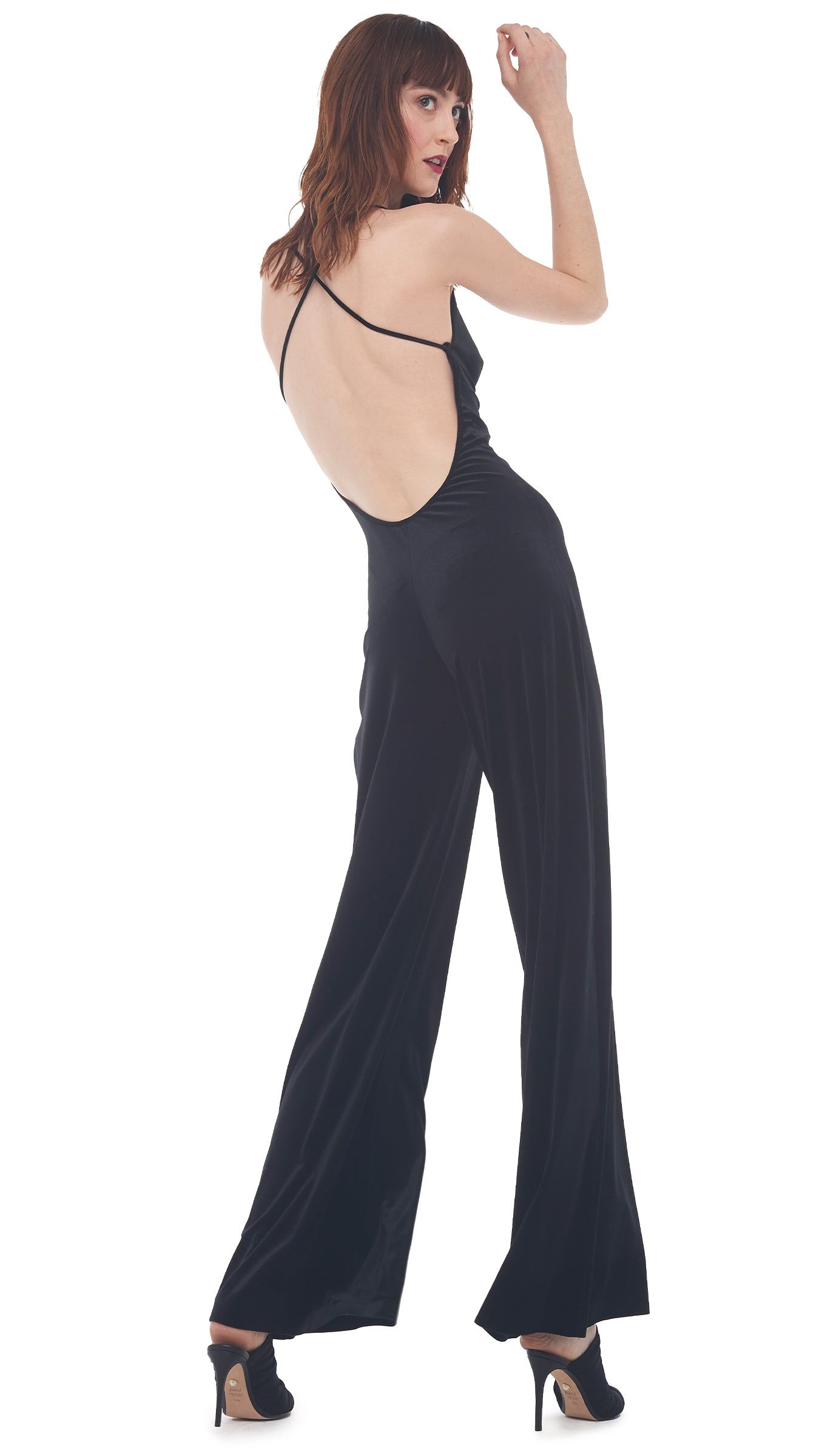 LOW BACK SLIP JUMPSUIT sold by Norma Kamali product image thumbnail 5
