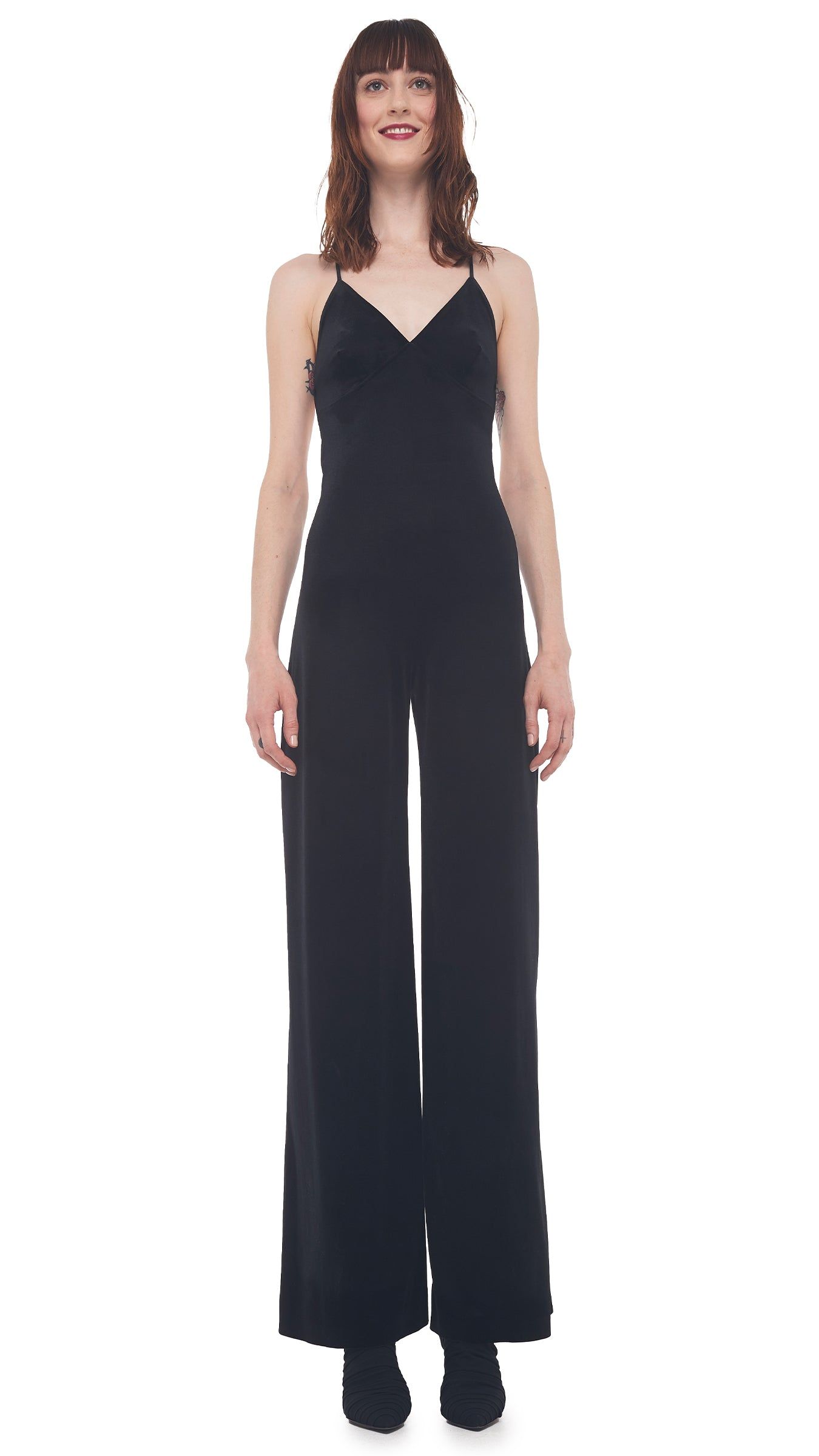 LOW BACK SLIP JUMPSUIT sold by Norma Kamali