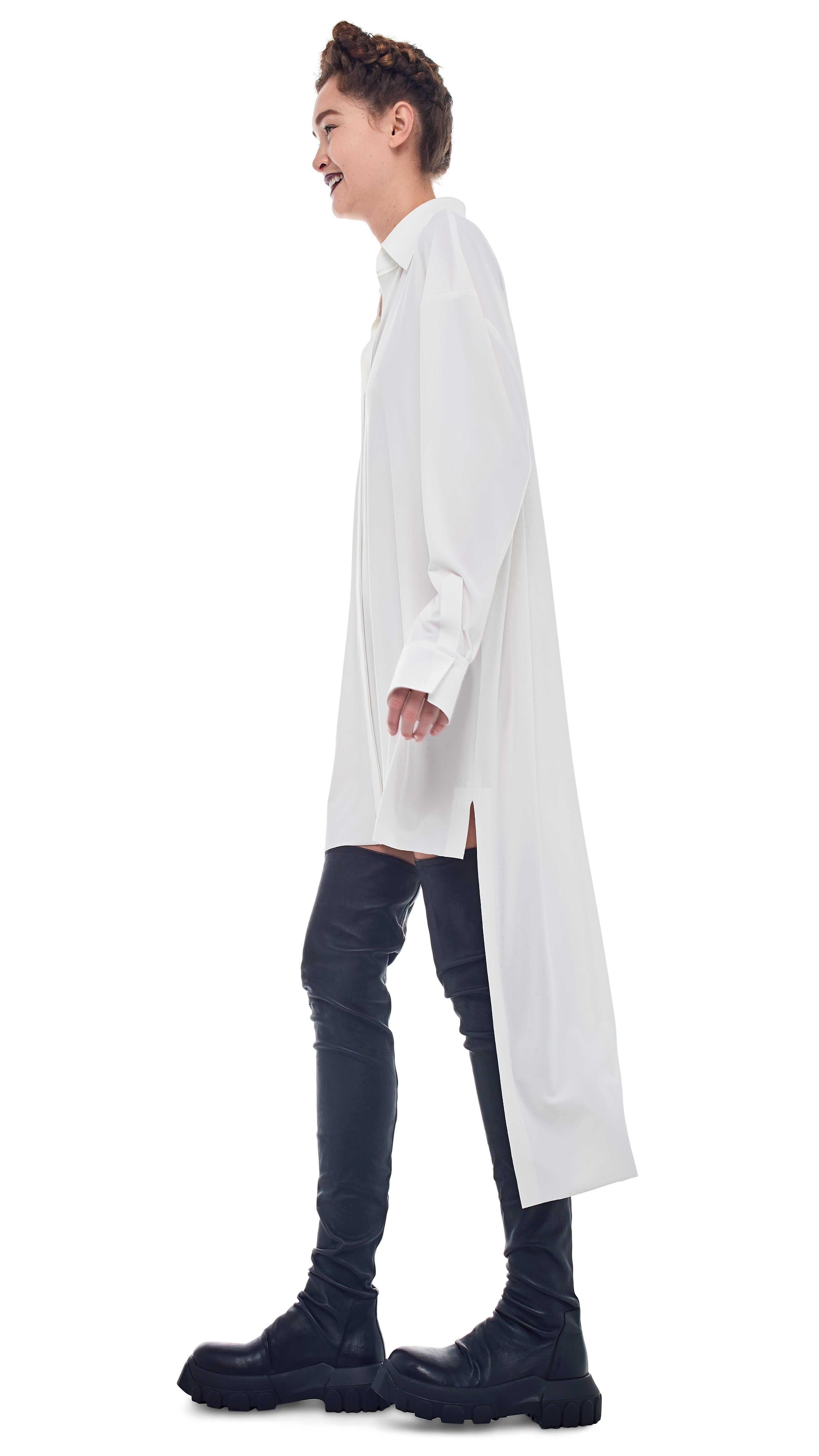 HI LOW OVERSIZED BF NK SHIRT sold by Norma Kamali product image thumbnail 2