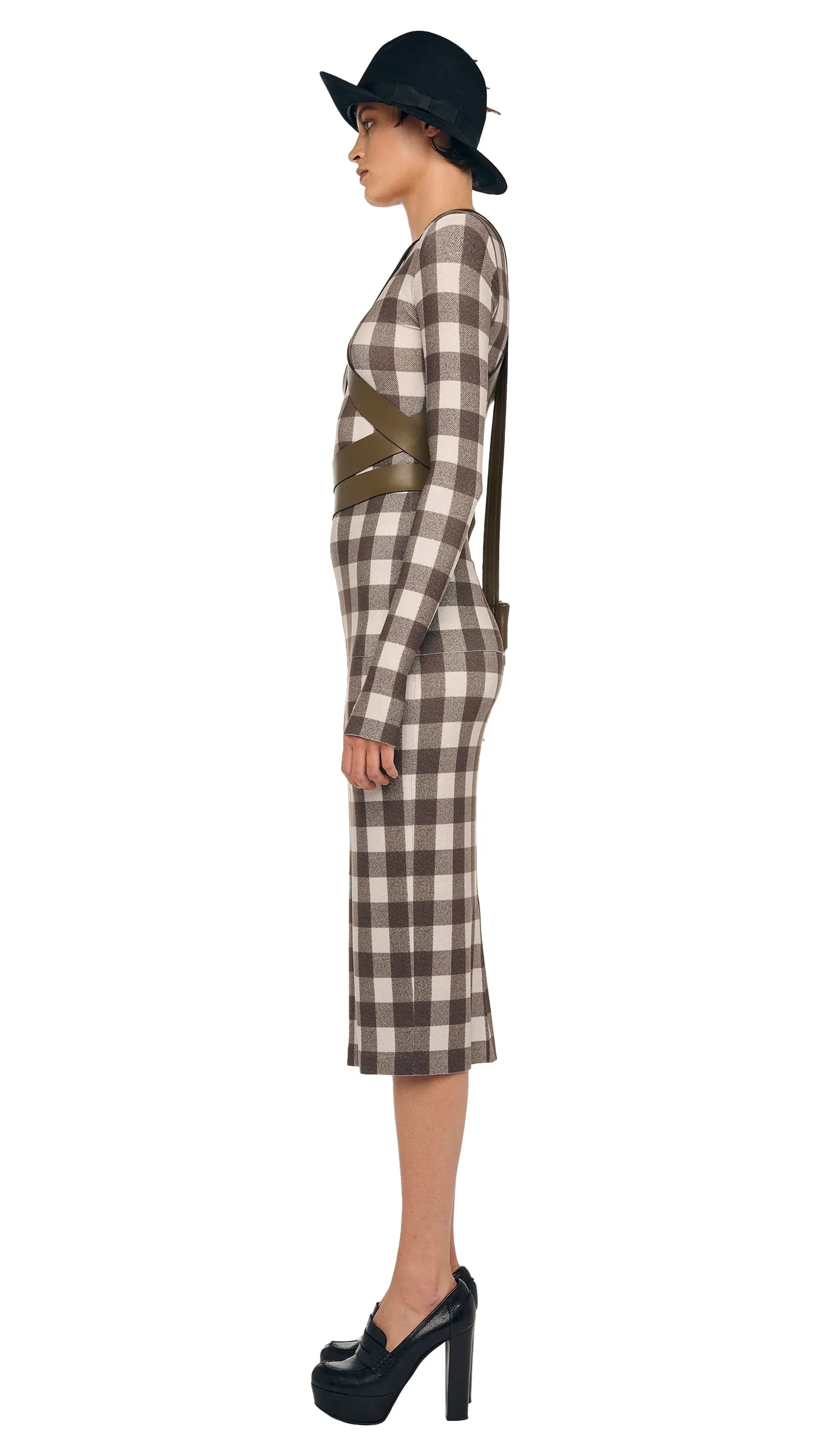 SHOULDER PAD LONG SLEEVE CREW TOP sold by Norma Kamali product image thumbnail 2