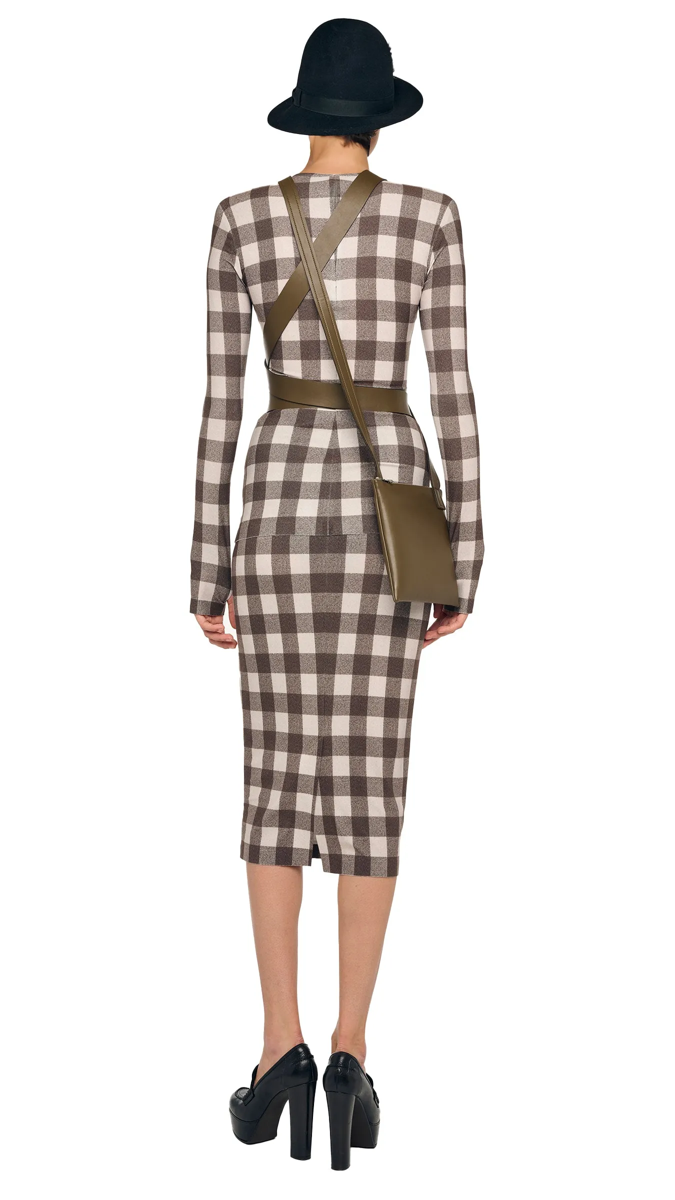 SHOULDER PAD LONG SLEEVE CREW TOP sold by Norma Kamali product image thumbnail 3