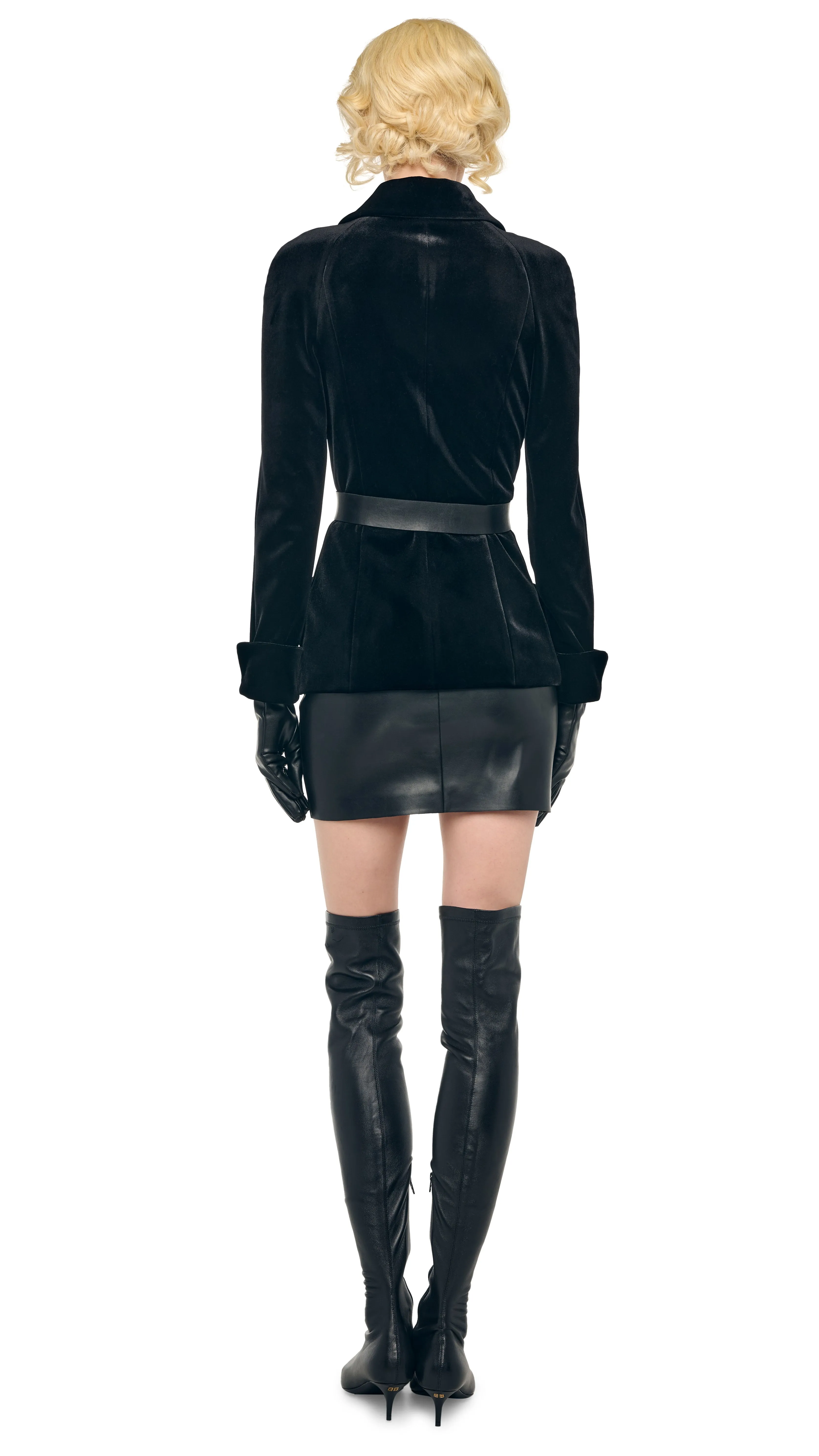 STRAIGHT MINI SKIRT sold by Norma Kamali product image thumbnail 3