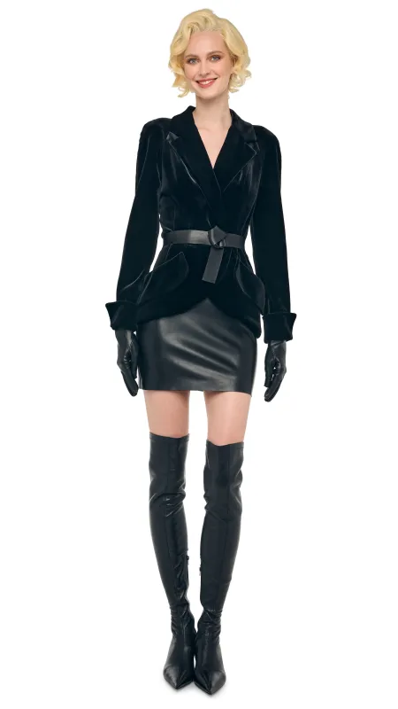 STRAIGHT MINI SKIRT sold by Norma Kamali