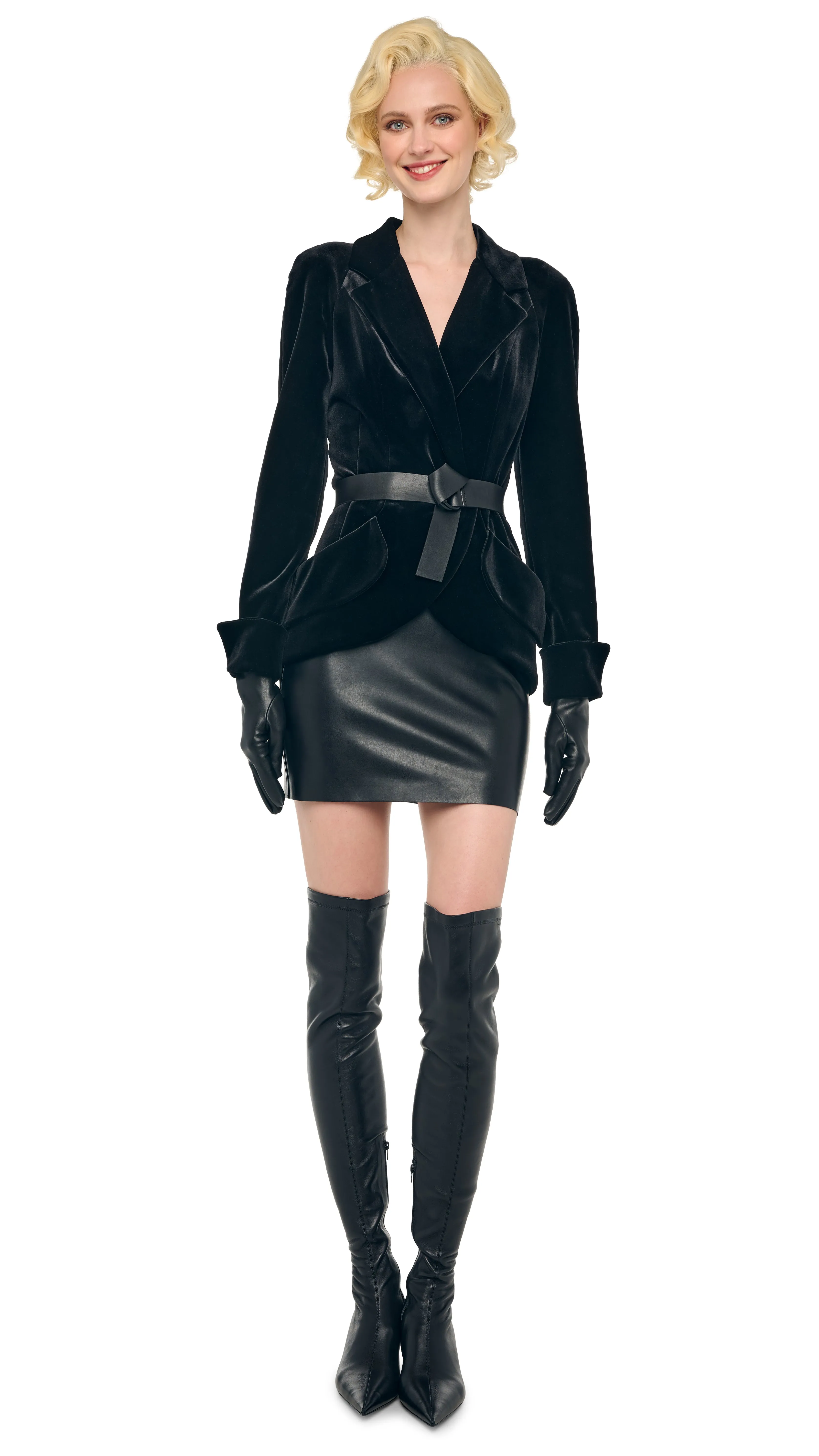 STRAIGHT MINI SKIRT sold by Norma Kamali