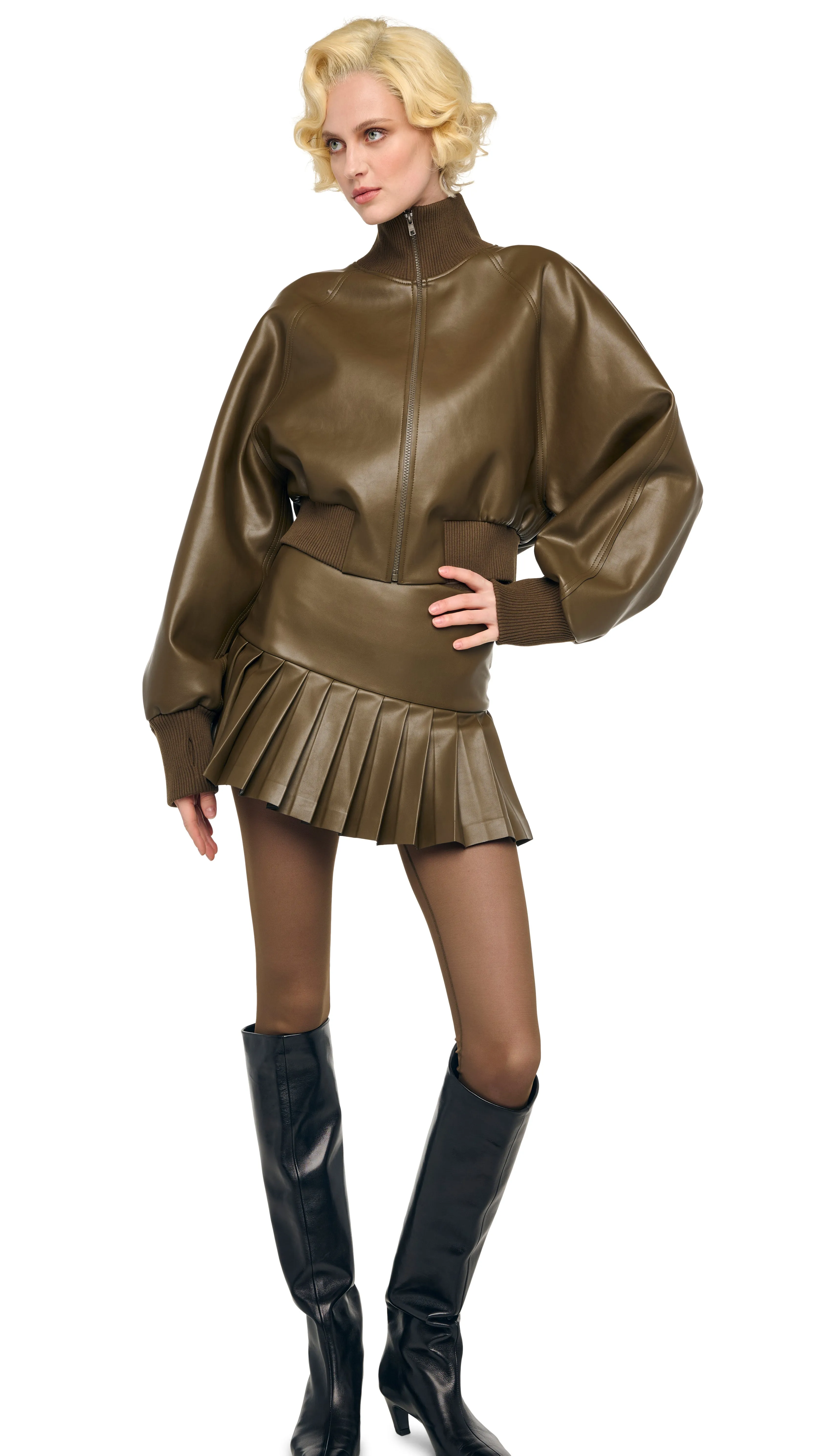 PLEATED PICKLEBALL SKIRT sold by Norma Kamali product image thumbnail 4